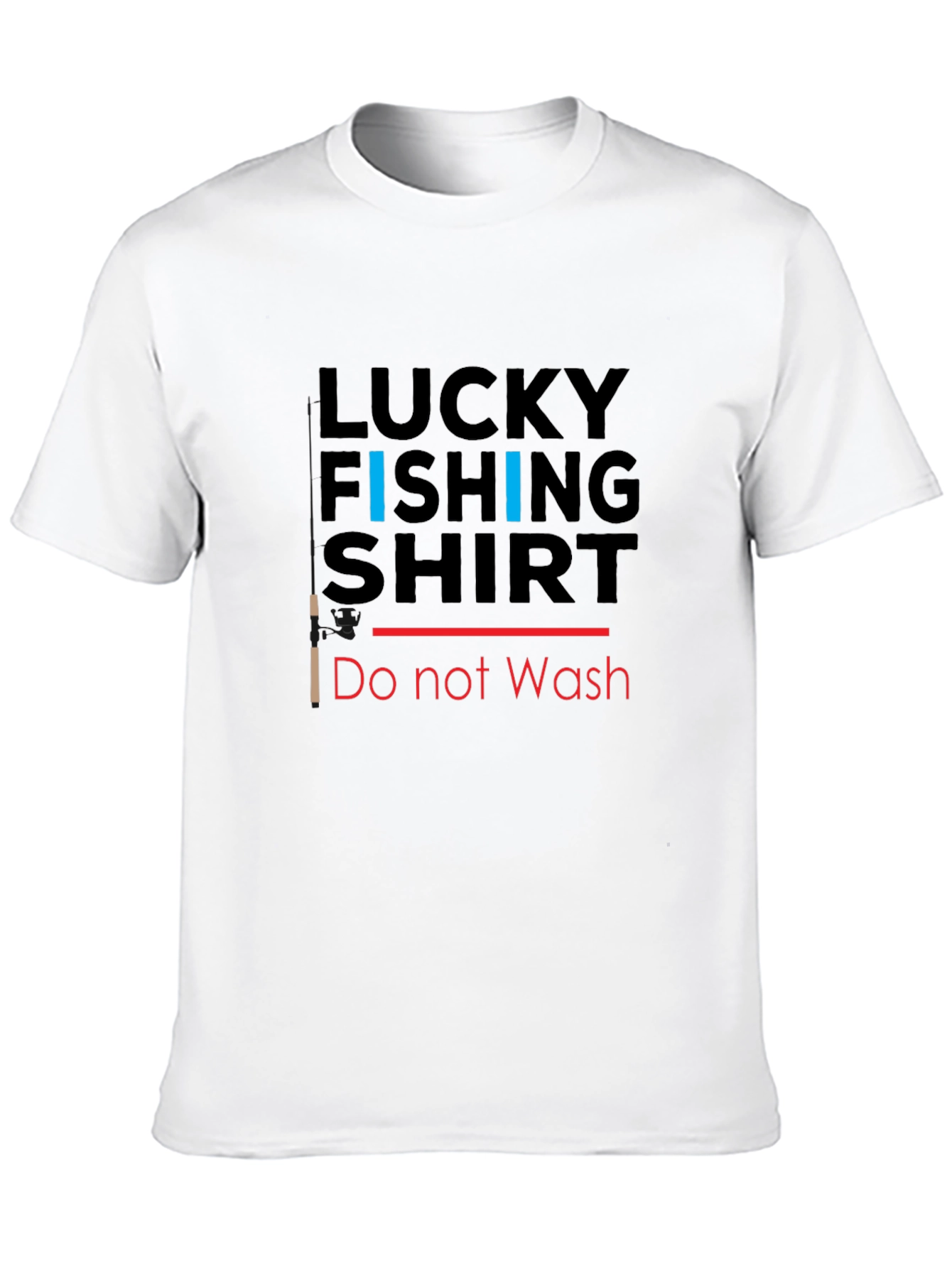 Black Lucky Fishing Shirt - Novelty Graphic Tee view 10