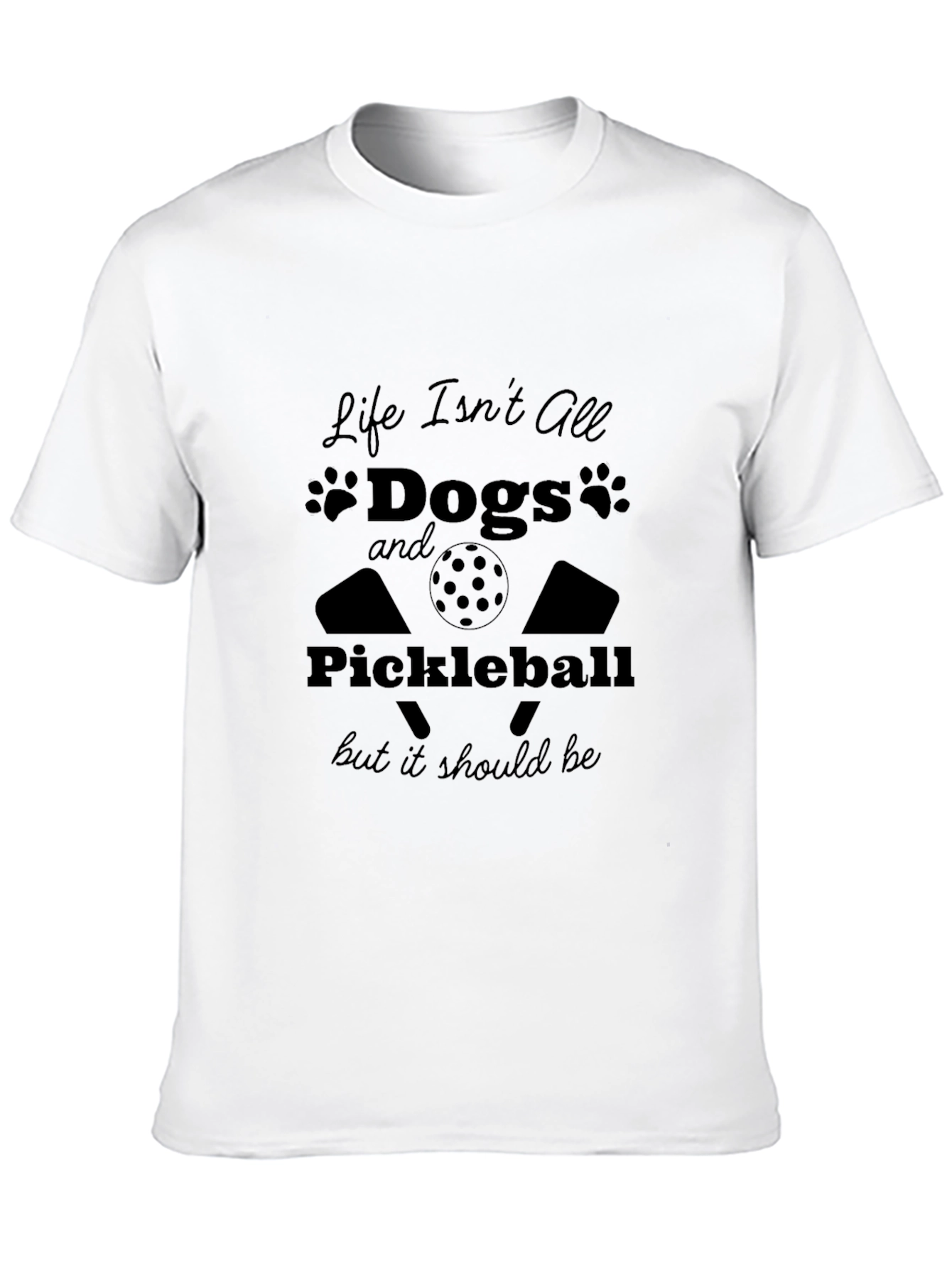 Black Dogs and Pickleball Black Graphic Tee view 10