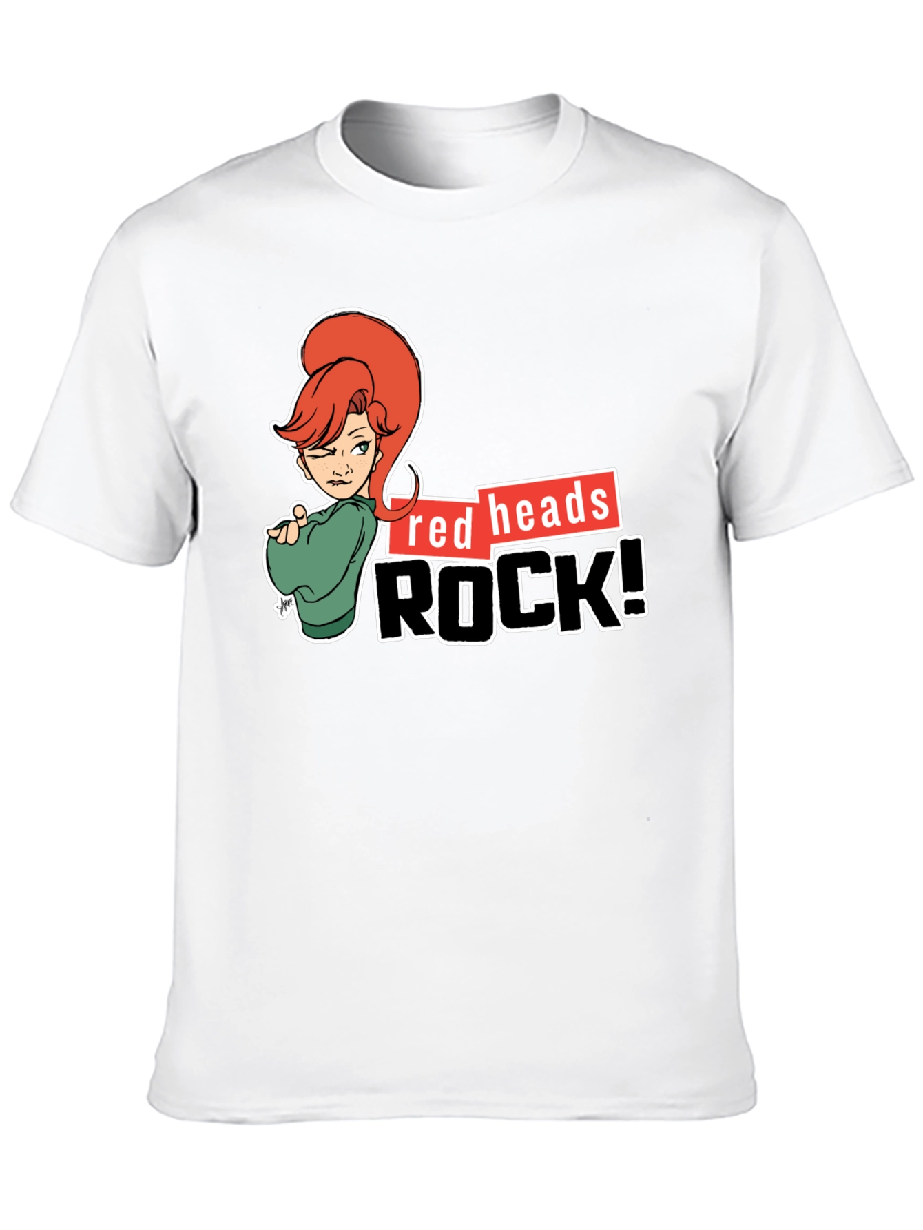 Black Redheads Rock! Graphic T-Shirt view 10