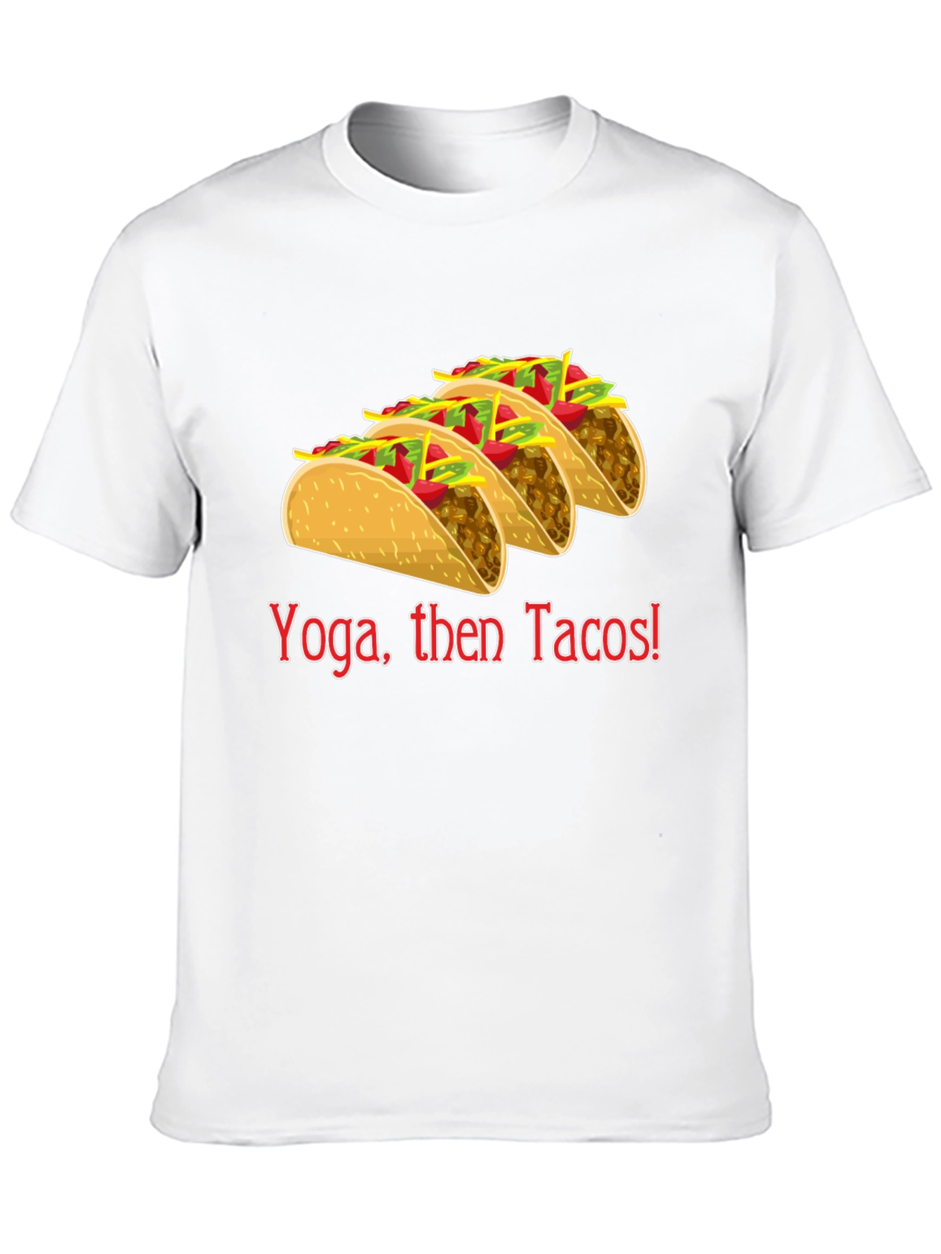 Black Yoga Then Tacos! Graphic Tee view 10