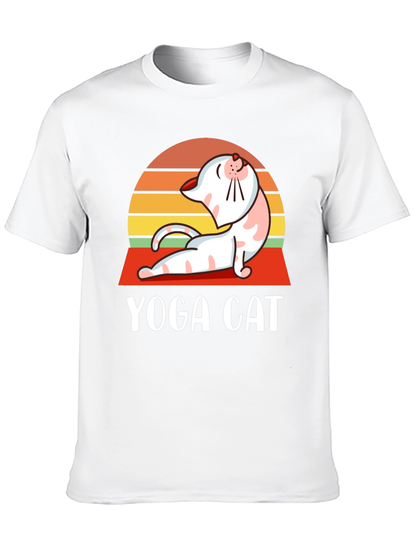 Black Yoga Cat T-Shirt - Funny Workout Tee view 10