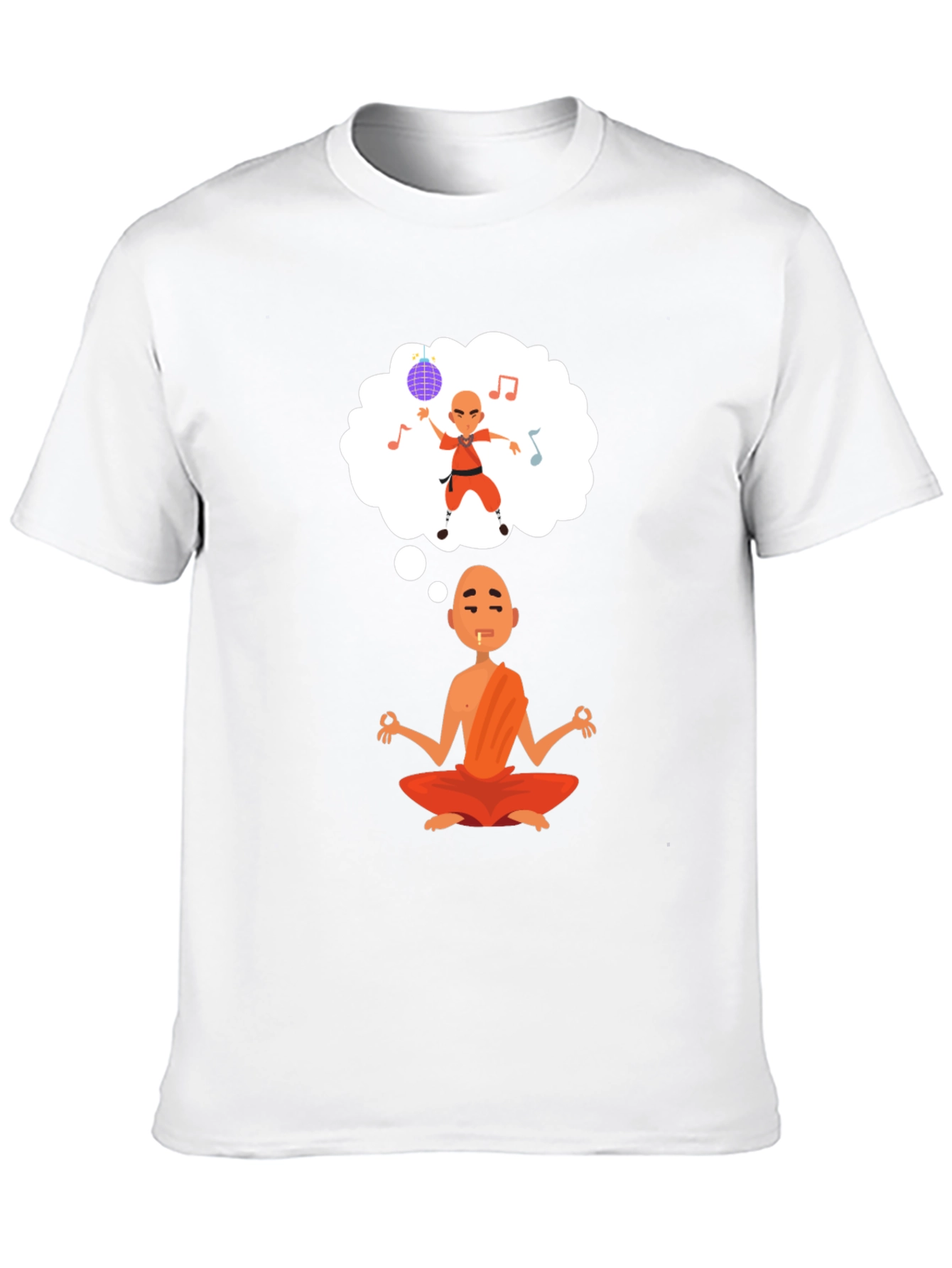 Black Meditating Monk T-Shirt - Dream of Dancing view 10