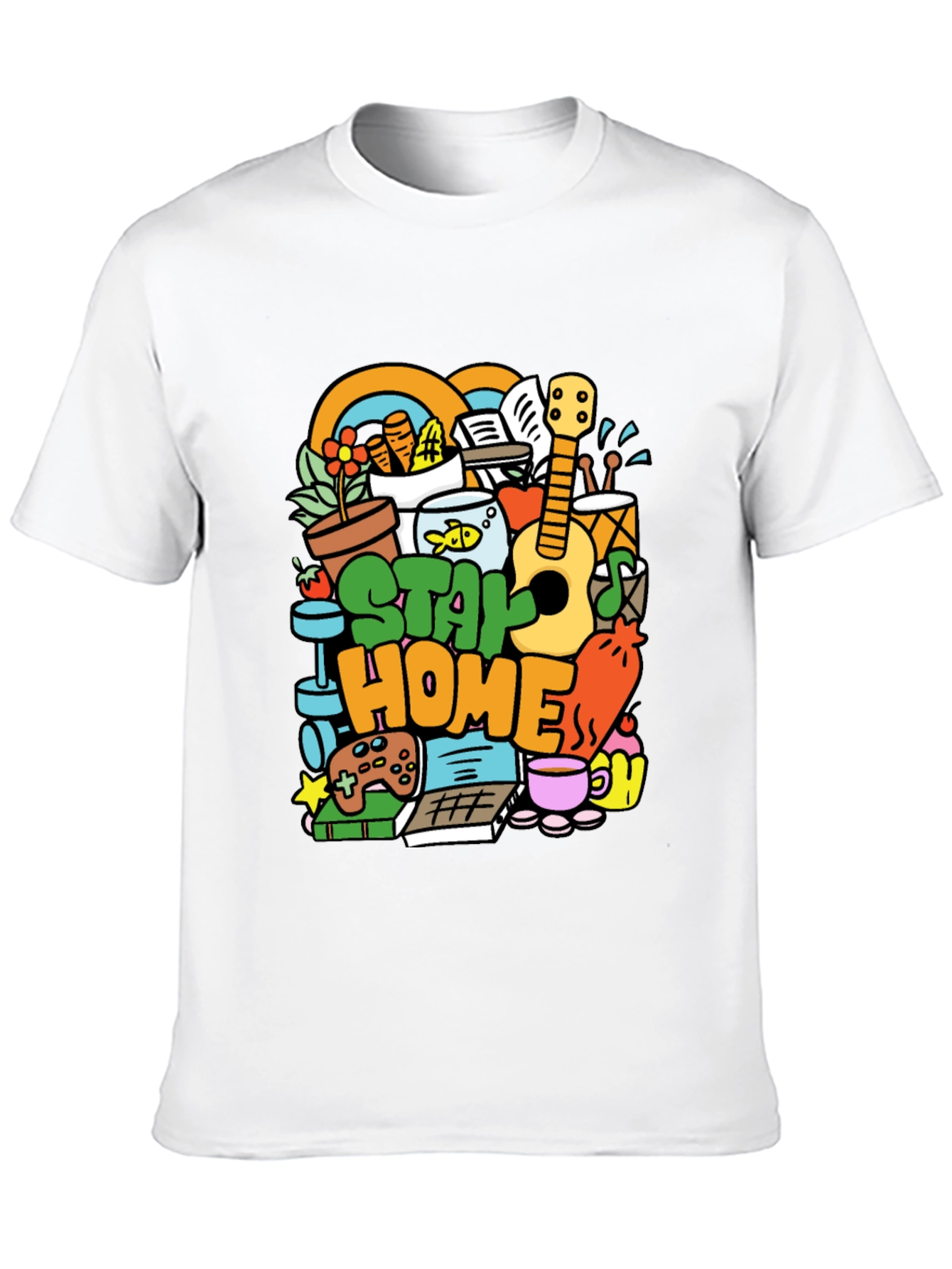 Black Stay Home Graphic T-Shirt - Cozy & Fun view 10
