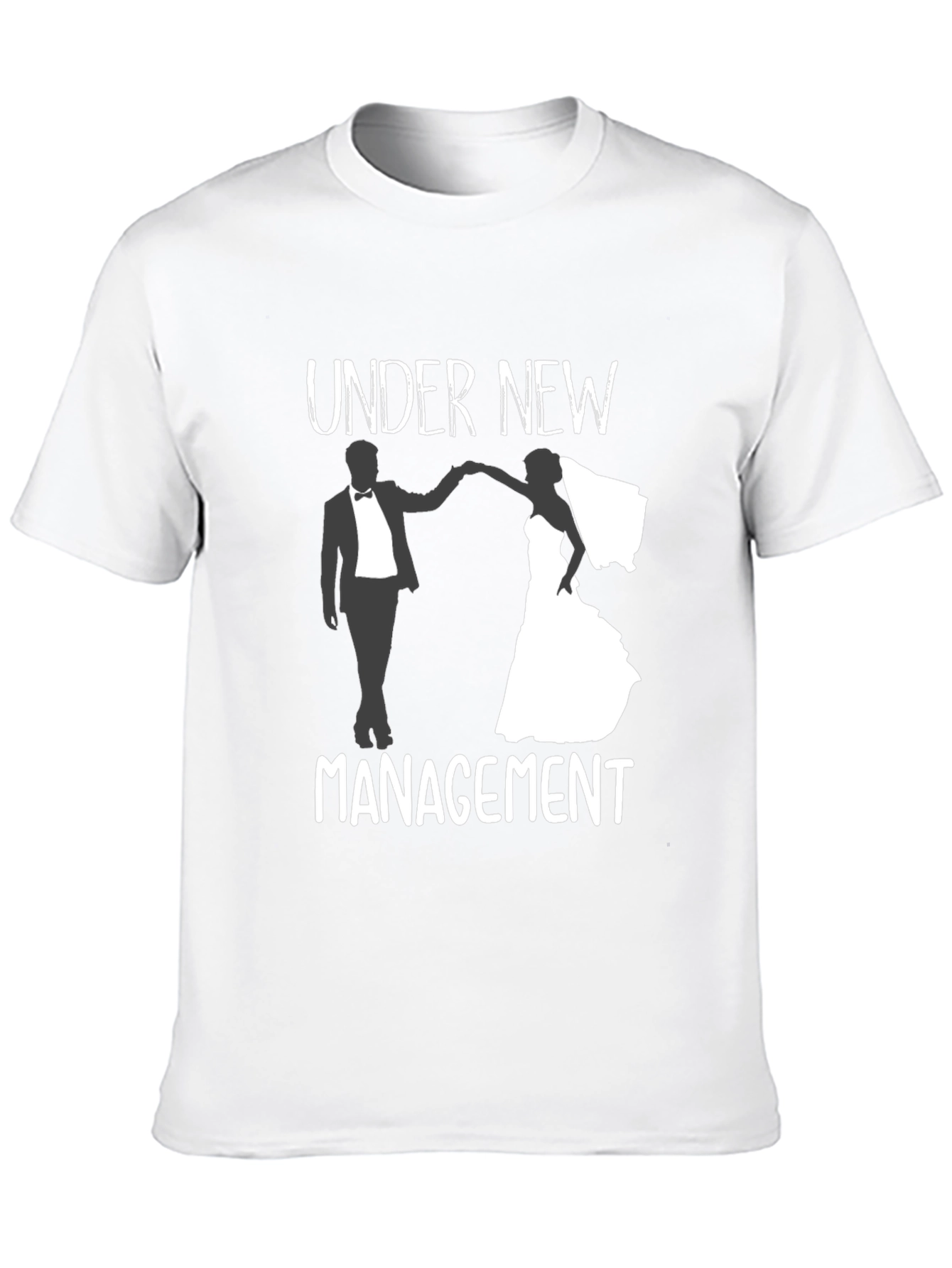 Black Under New Management Wedding T-Shirt view 10