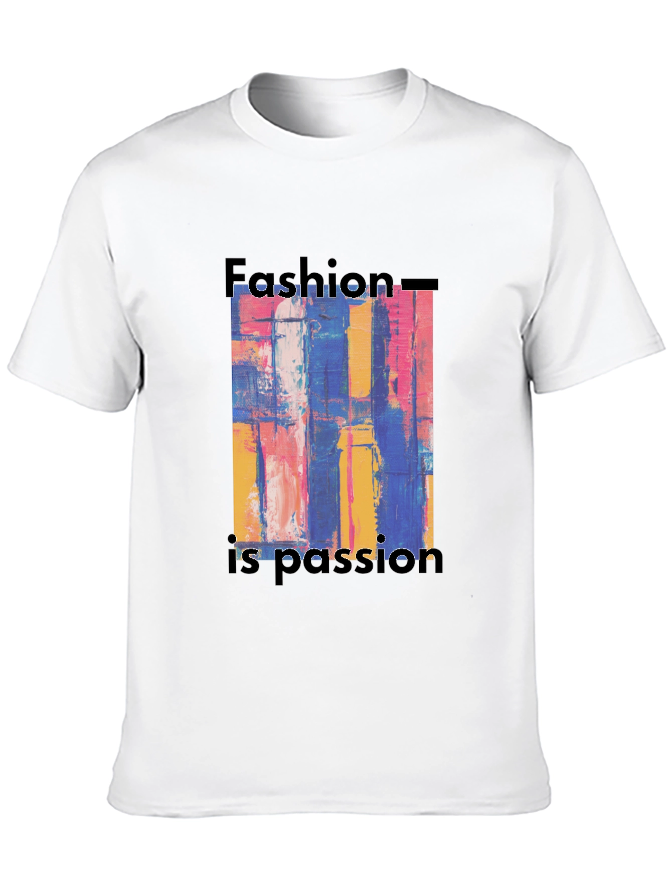 Black Abstract Art Fashion is Passion Graphic Tee view 10