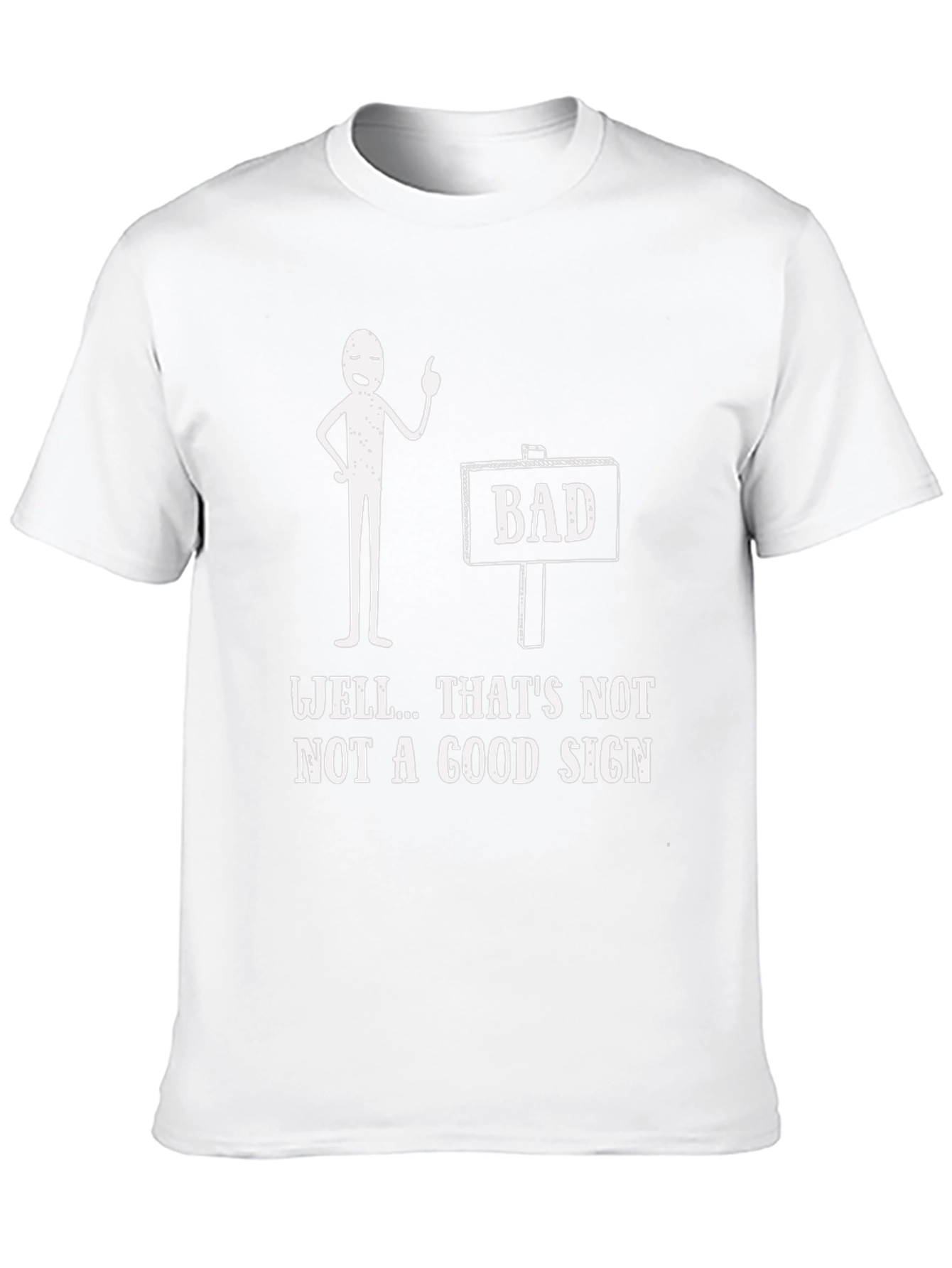 Black Funny 'Bad Sign' Graphic Tee view 10