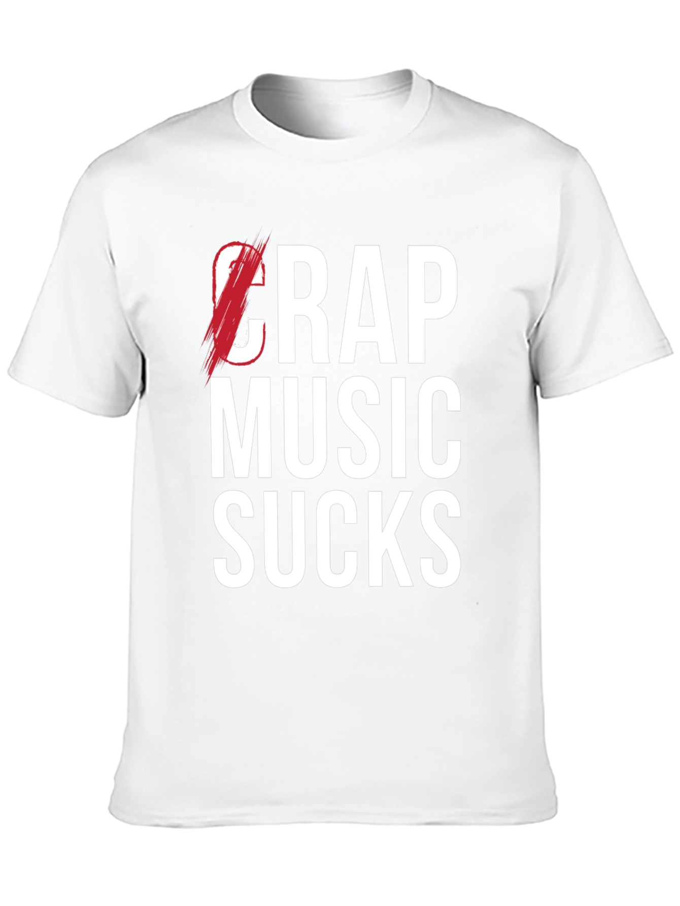 Black Crap Music Sucks Graphic Tee view 10