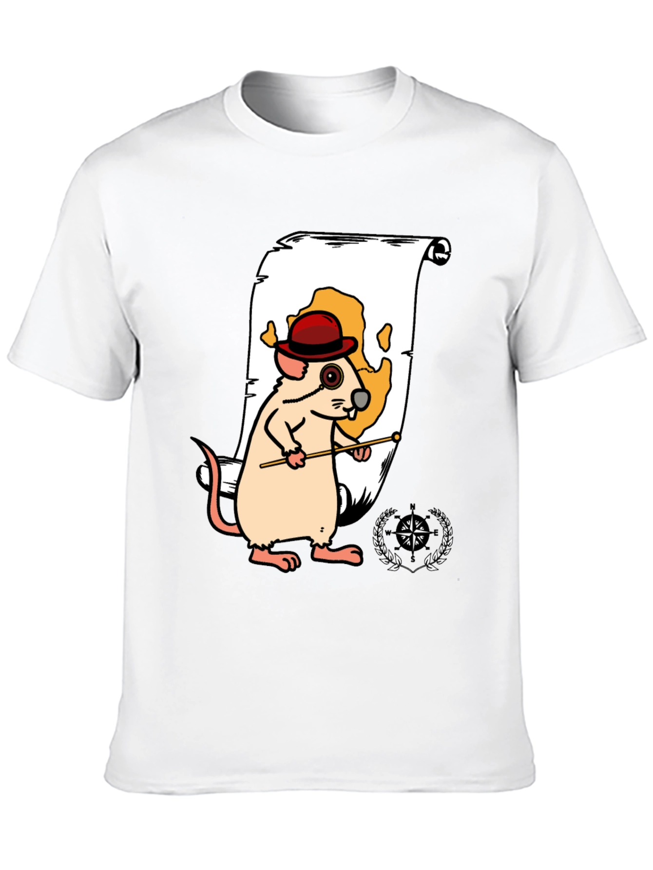Black Cartoon Mouse Navigator Graphic Tee view 10