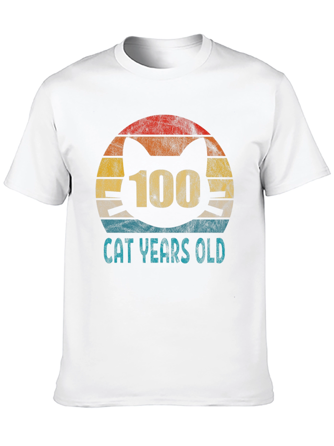 Black 100 Cat Years Old Graphic Tee view 10
