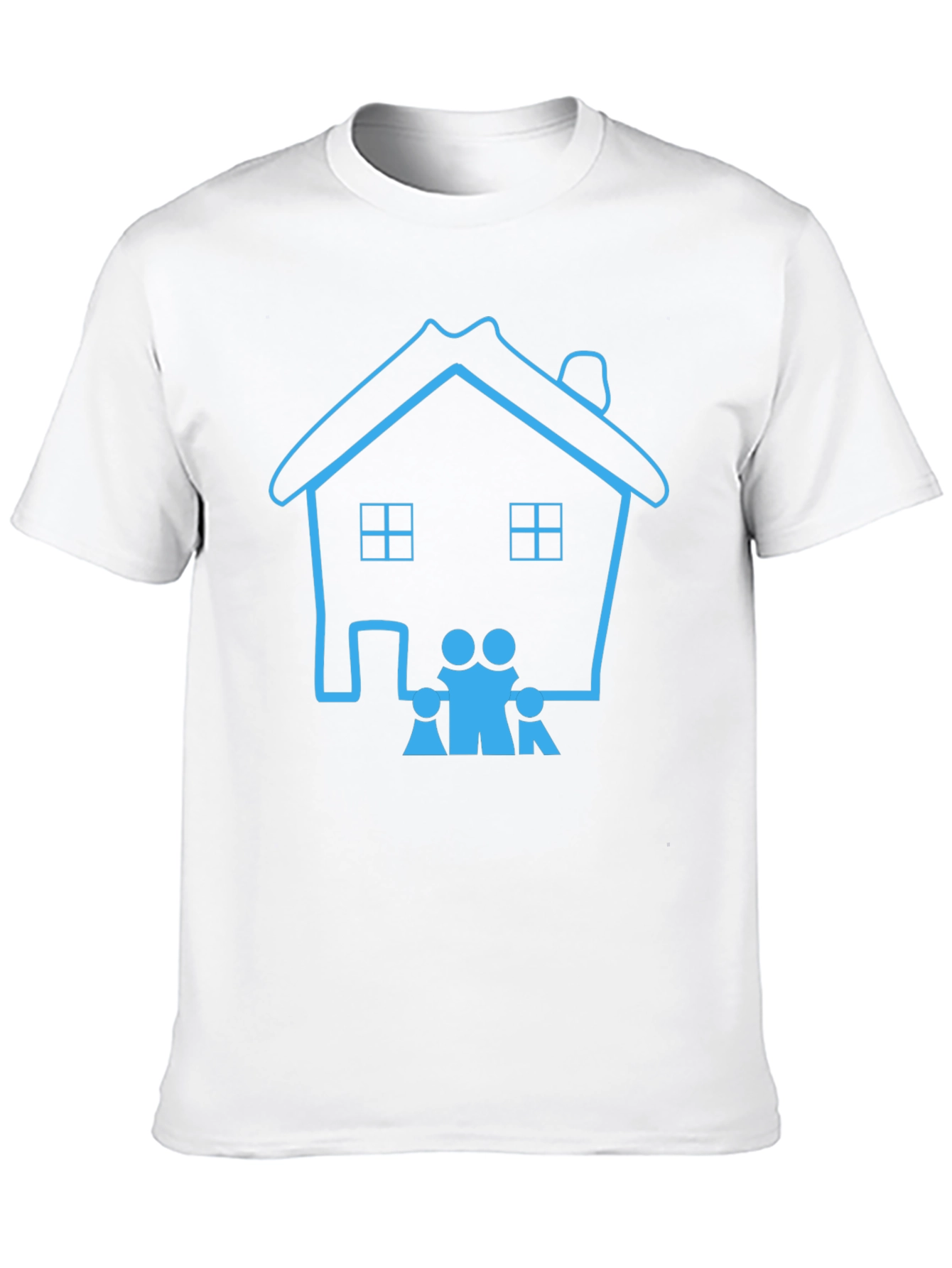 Black Family Home Graphic Tee - Classic Black Cotton T-Shirt view 10
