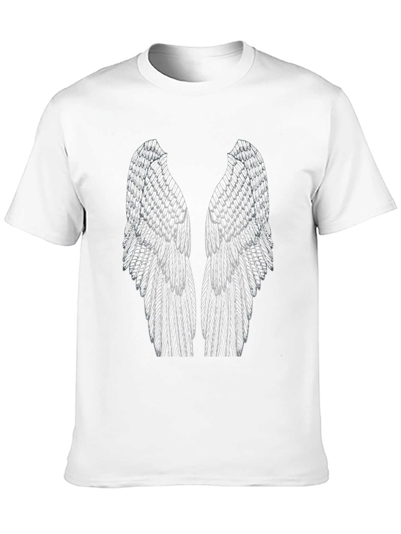 Black Angel Wing Graphic Tee - Black Cotton Blend view 10