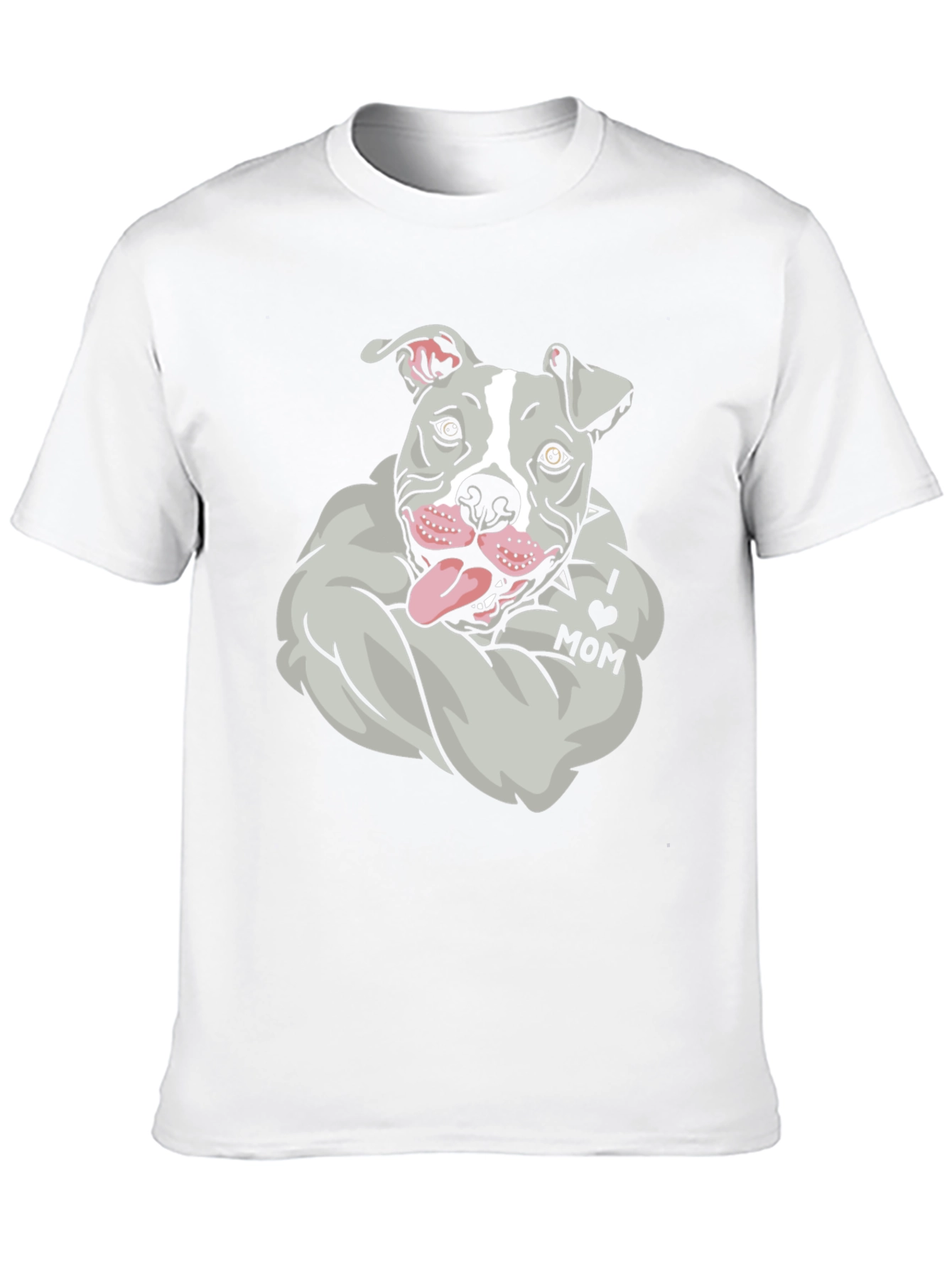 Black Pitbull 'I Love Mom' Graphic Tee view 10