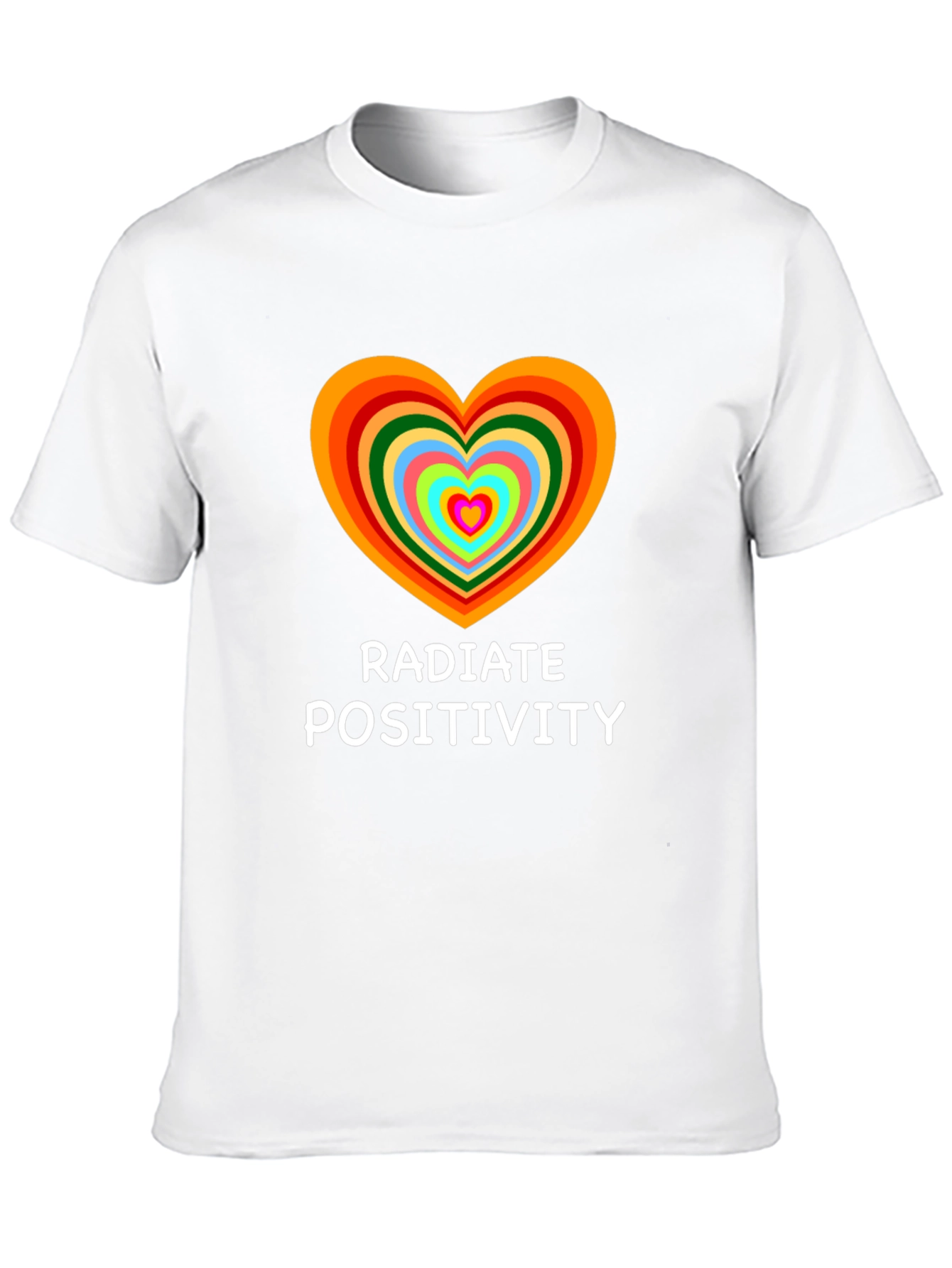Radiate Positivity Heart Graphic T-Shirt - 10