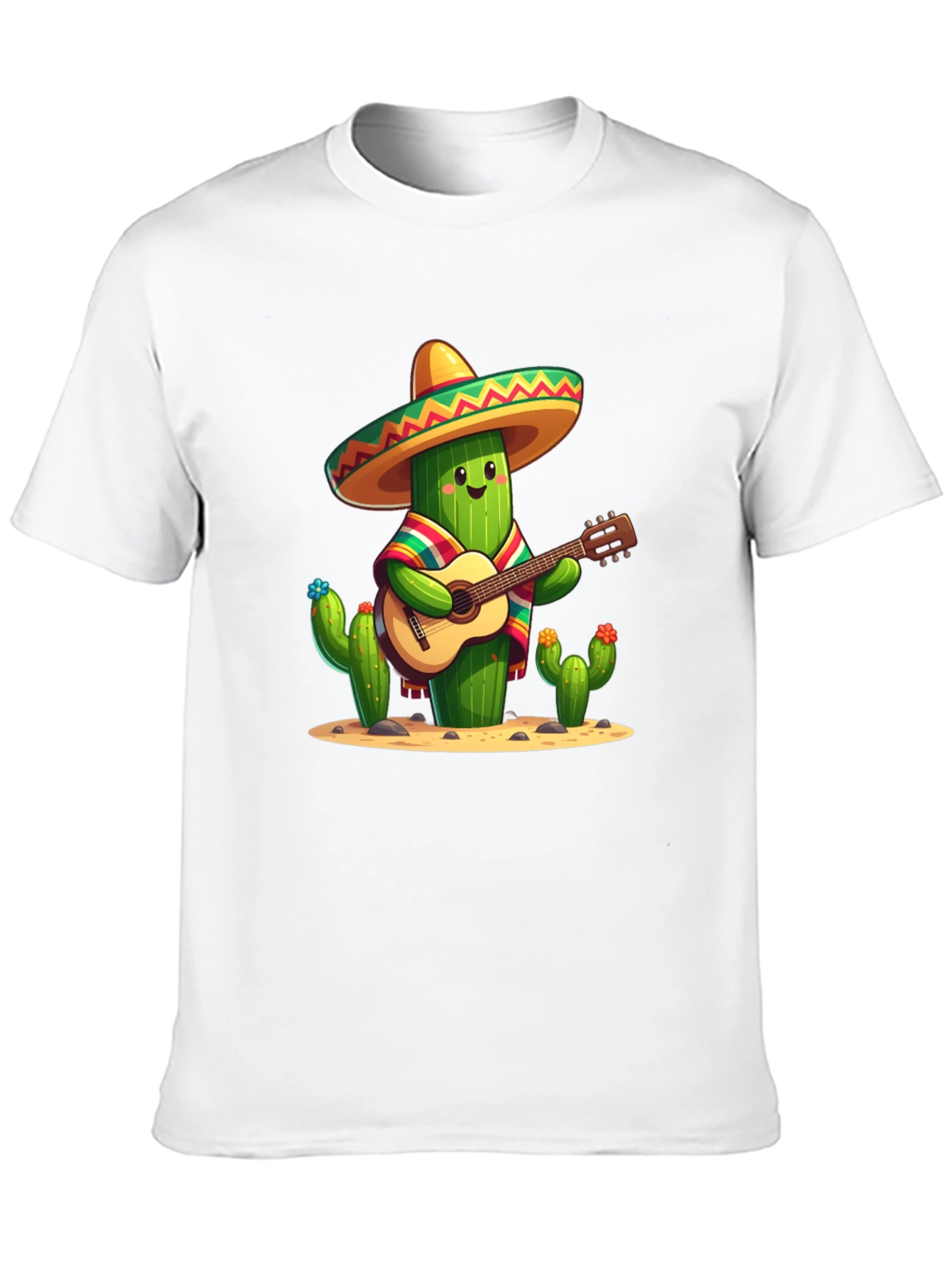 Black Cactus Guitar Player T-Shirt view 10