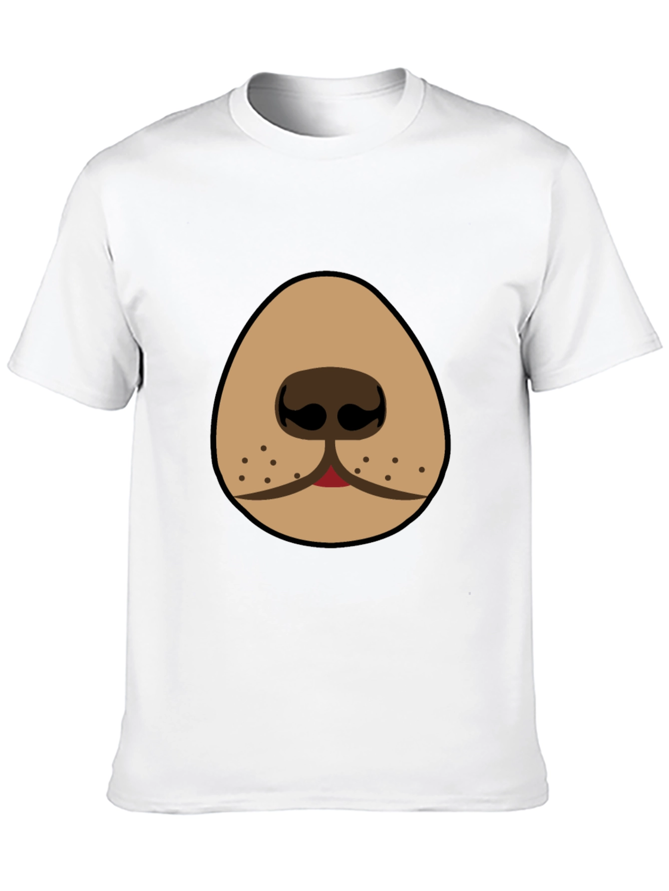 Black Funny Dog Nose Graphic T-Shirt - Black view 10