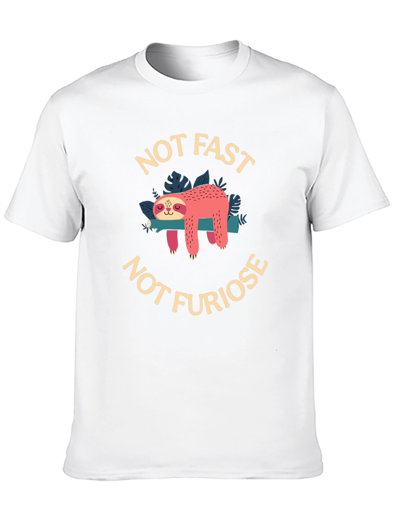Black Not Fast Not Furiose Sloth Graphic T-Shirt view 10