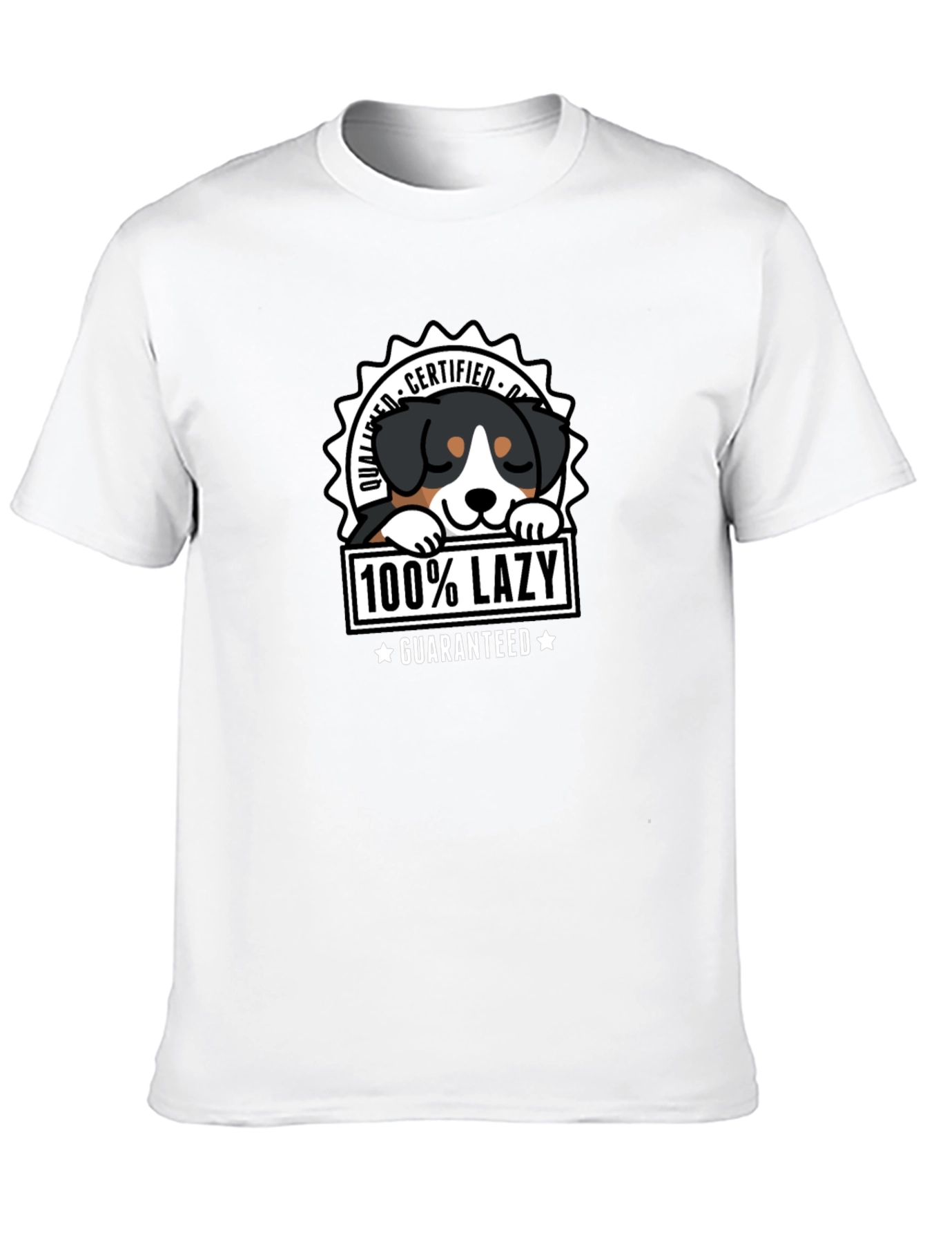 Black 100% Lazy Dog Graphic T-Shirt - Certified Quality view 10