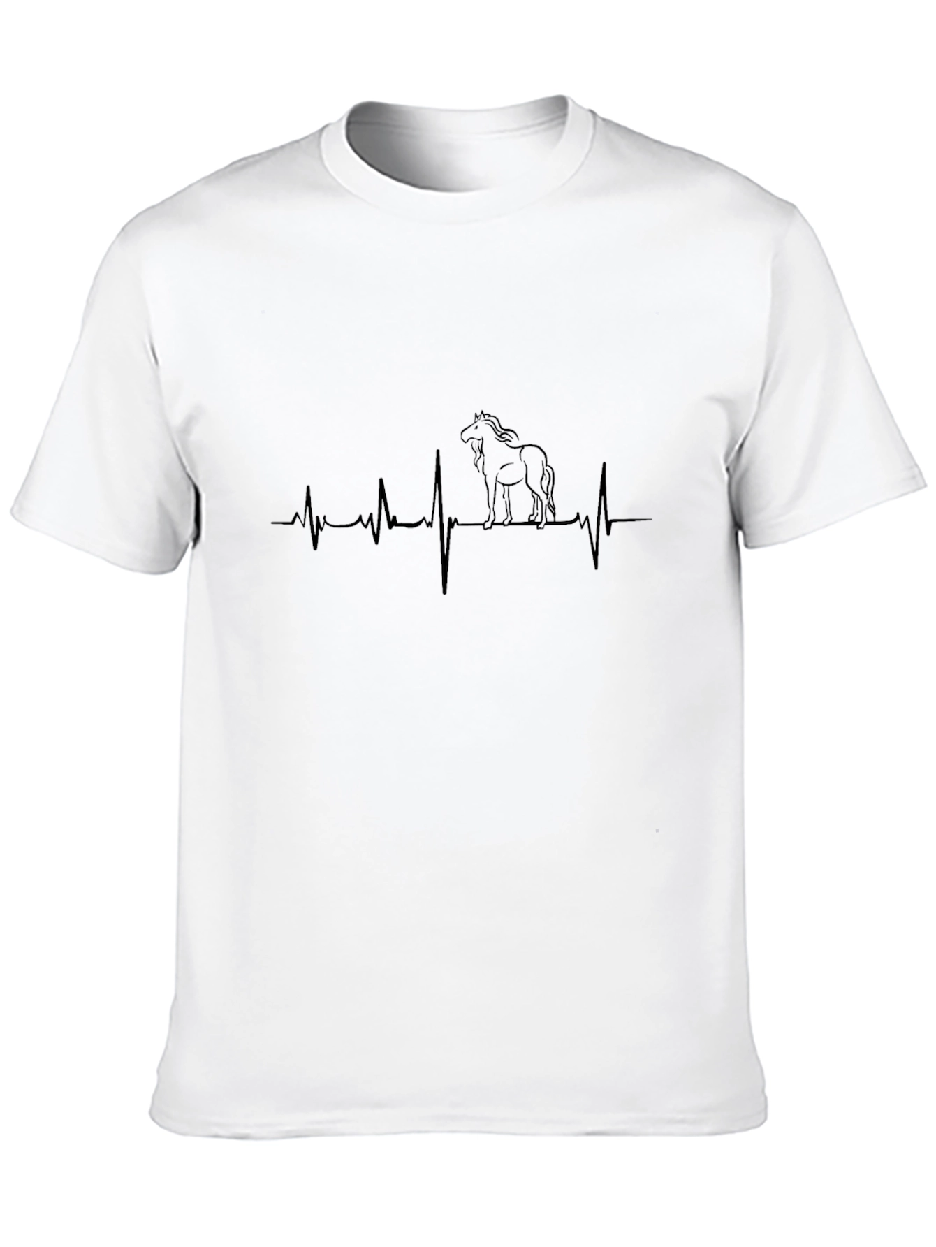 Black Horse Heartbeat T-Shirt - Equestrian Lover Tee view 10