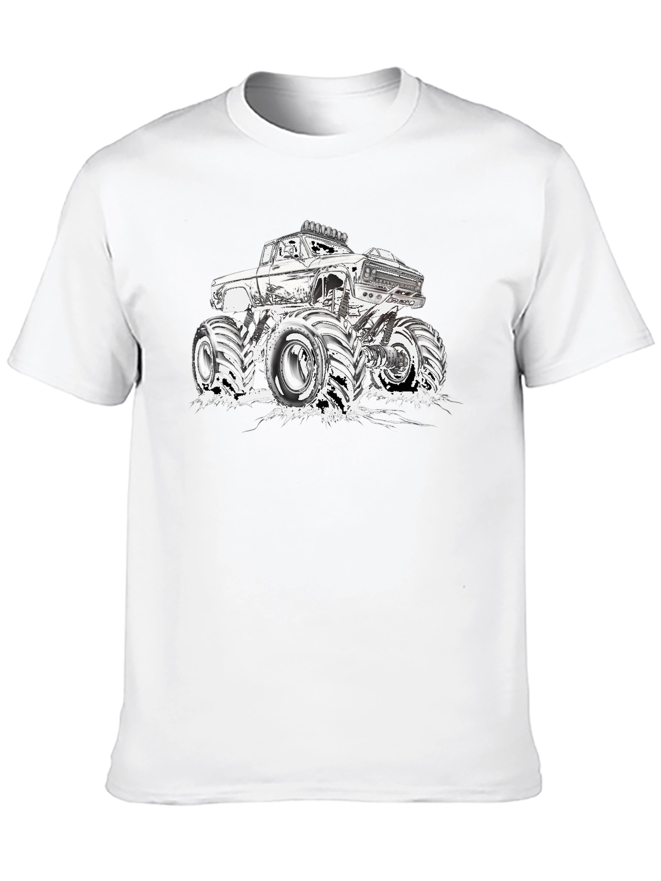 Black Monster Truck Graphic Tee - Black view 10