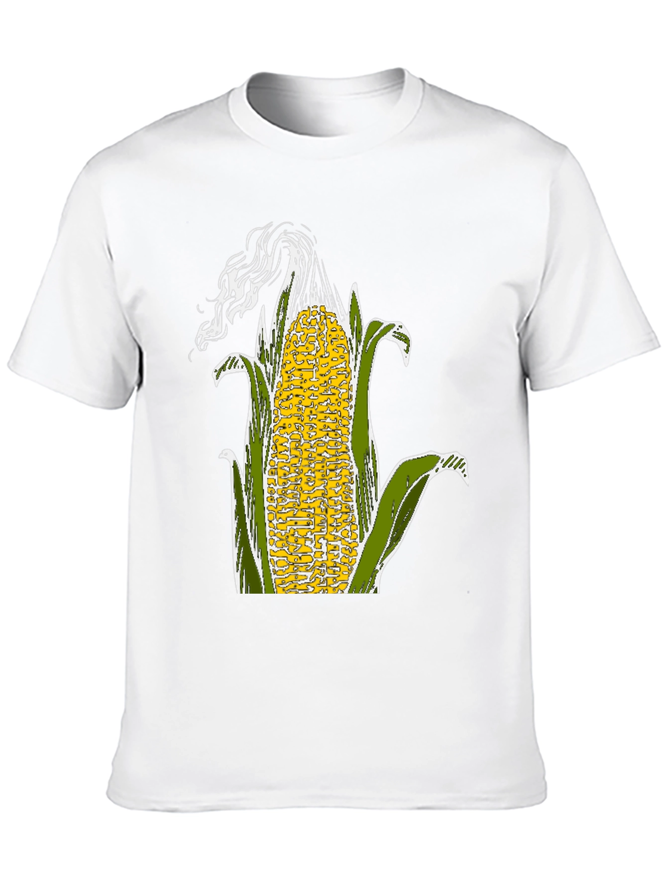 Black Corn Graphic Tee - Black Cotton Blend T-Shirt view 10