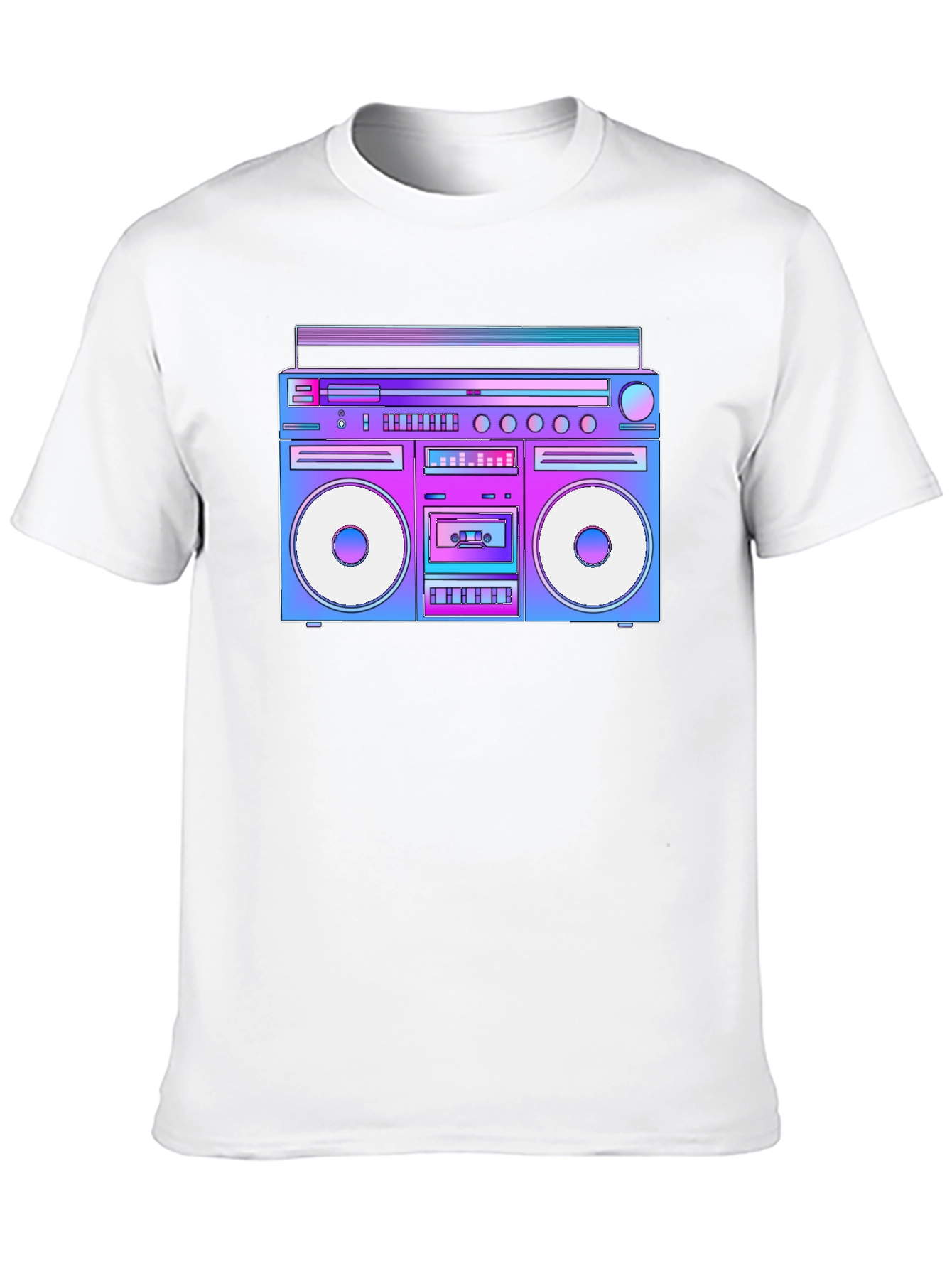 Black Retro Boombox T-Shirt - 80s Throwback Style view 10