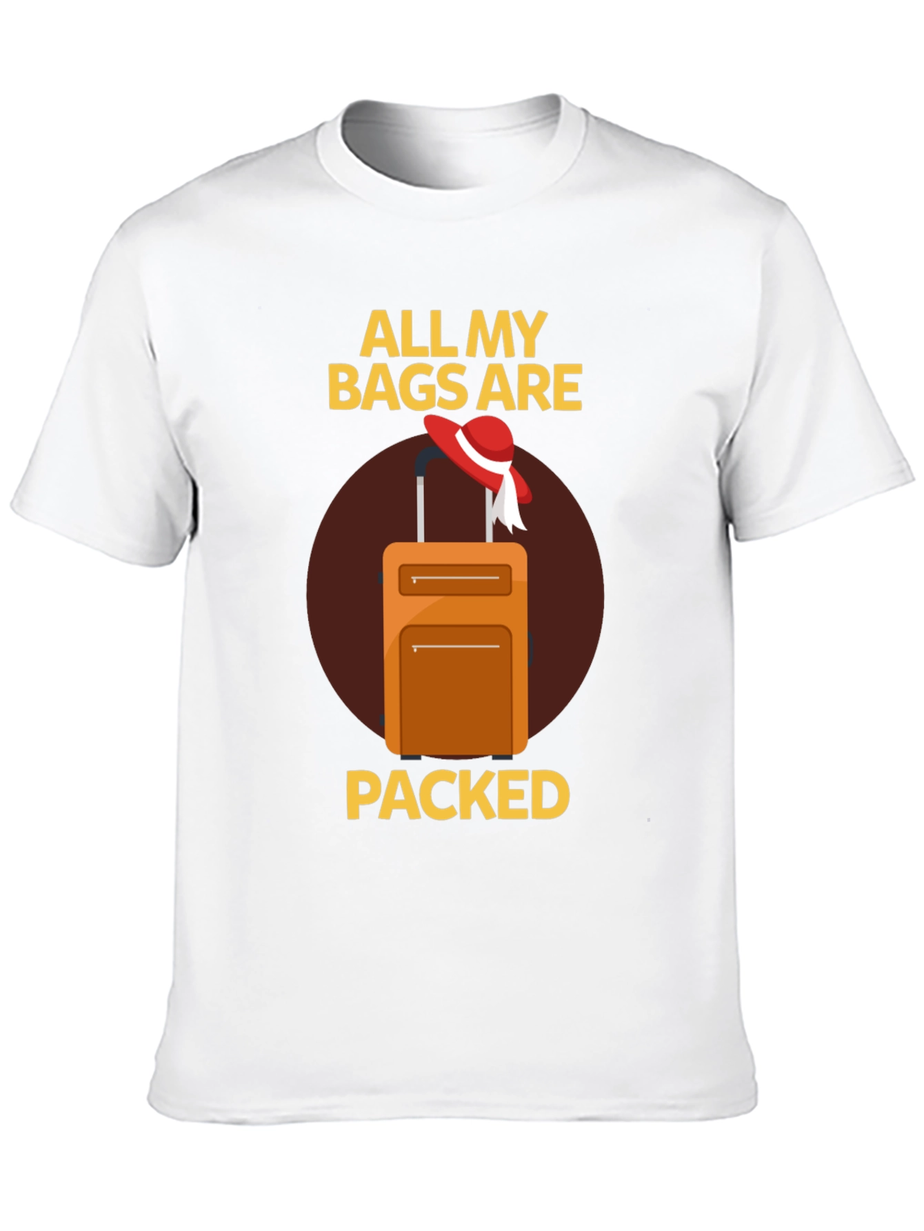 Black All My Bags Are Packed T-Shirt - Travel Ready! view 10