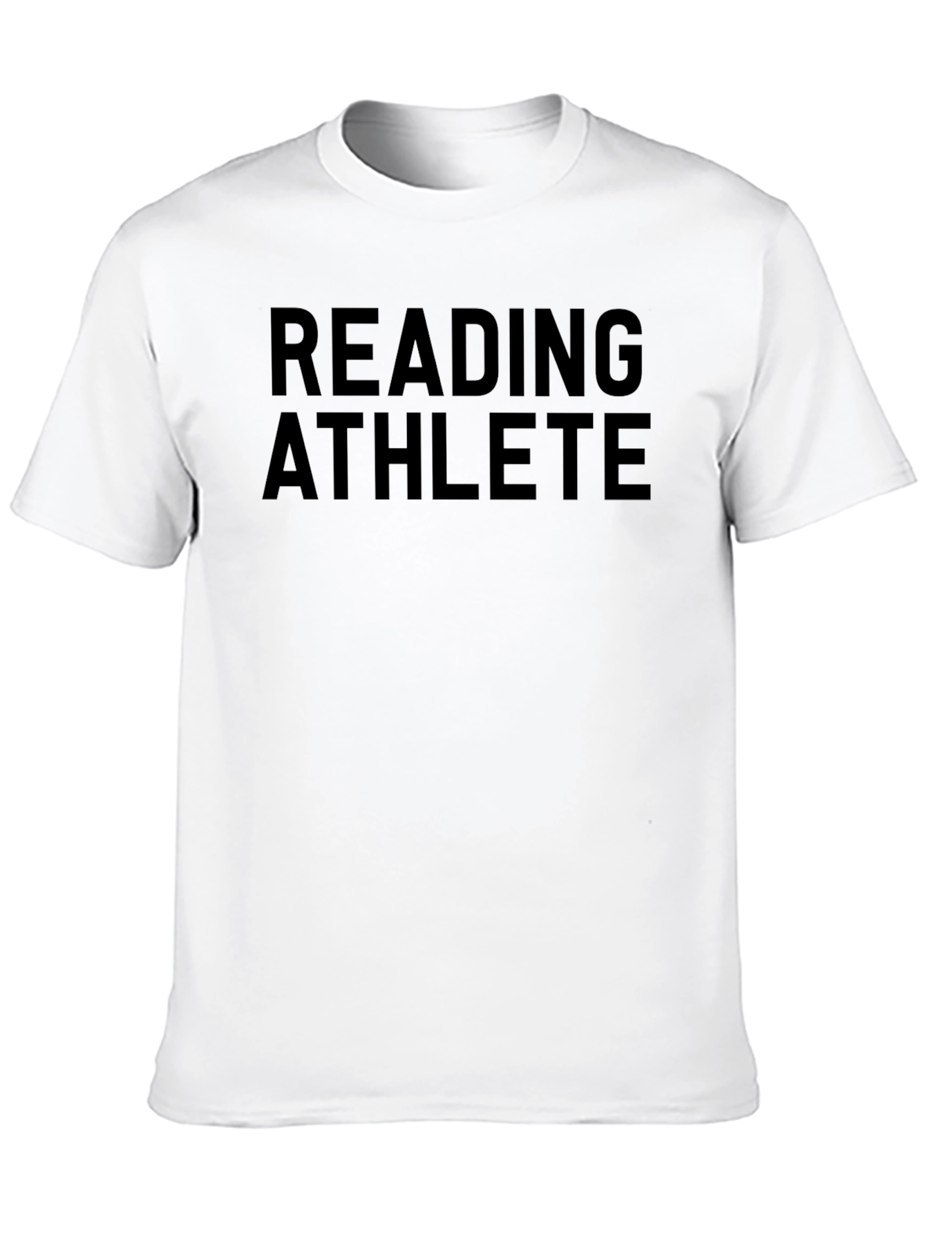 Black Reading Athlete Graphic Tee - Black Crew Neck Shirt view 10