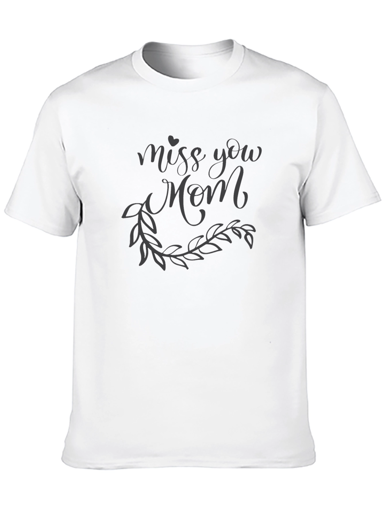 Black Miss You Mom Black Graphic T-Shirt view 10