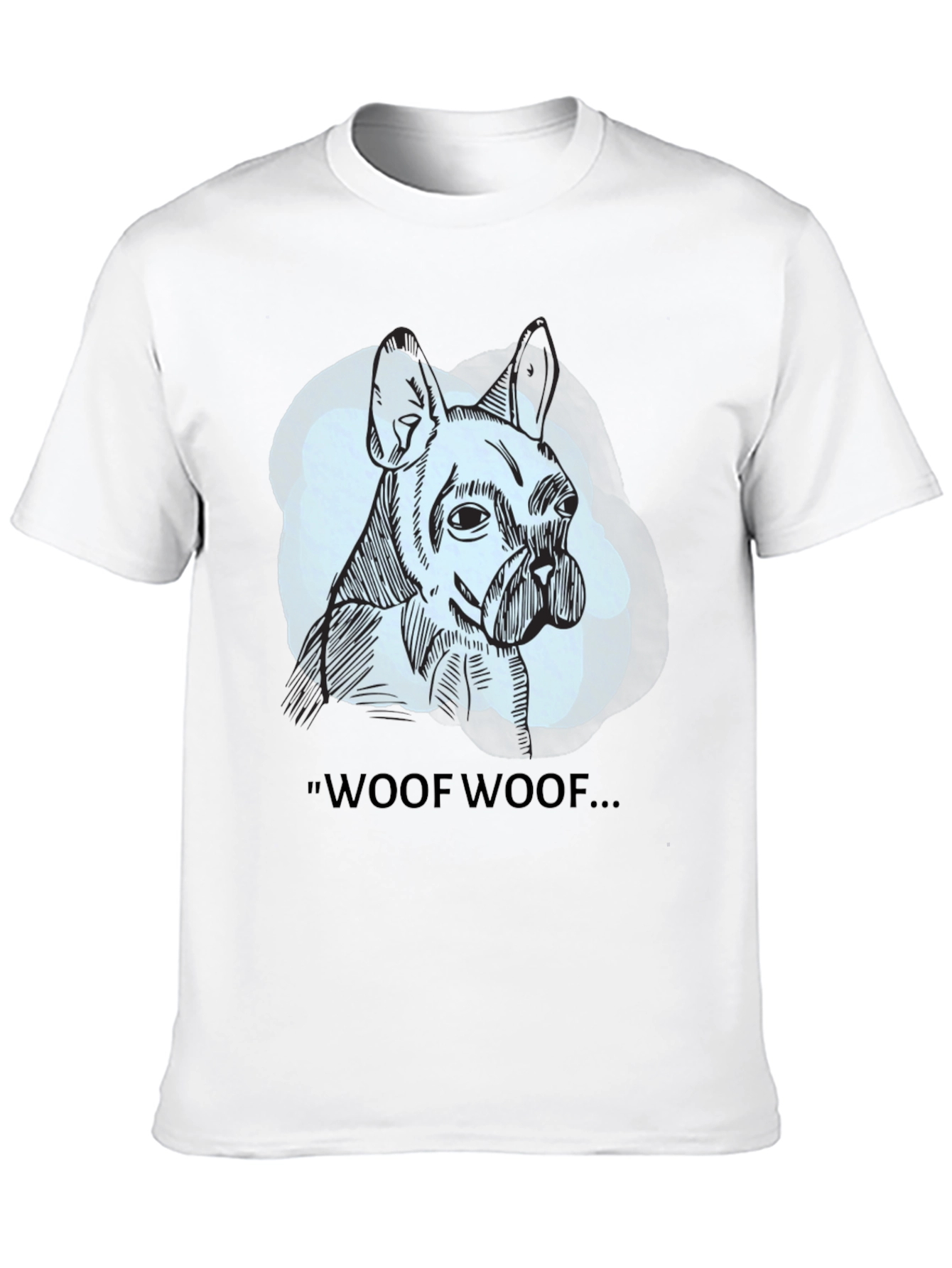 Black Woof Woof Dog Graphic Tee - Black view 10