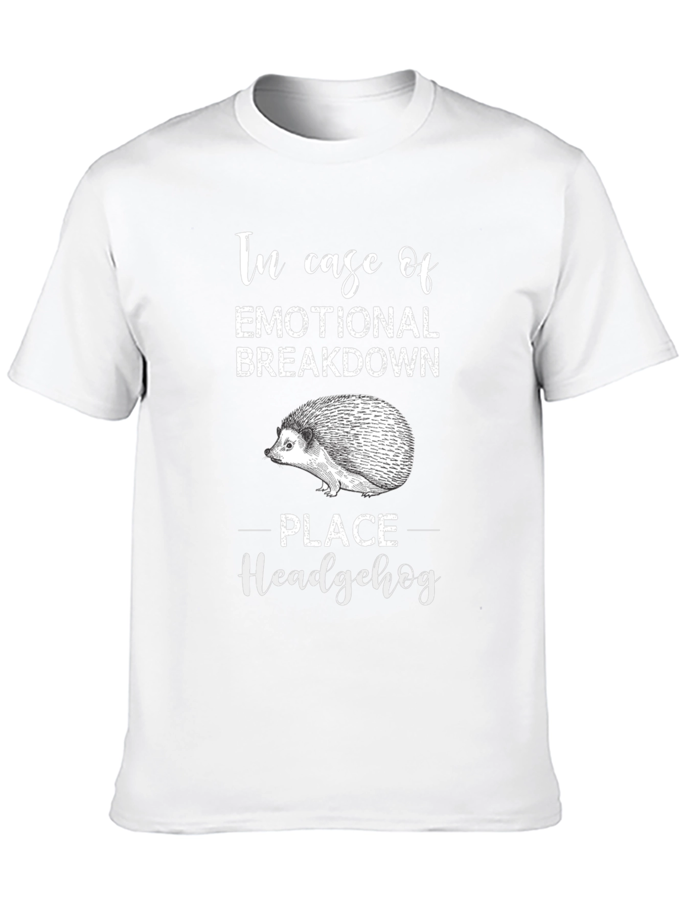 Black Emotional Breakdown Hedgehog Graphic Tee view 10