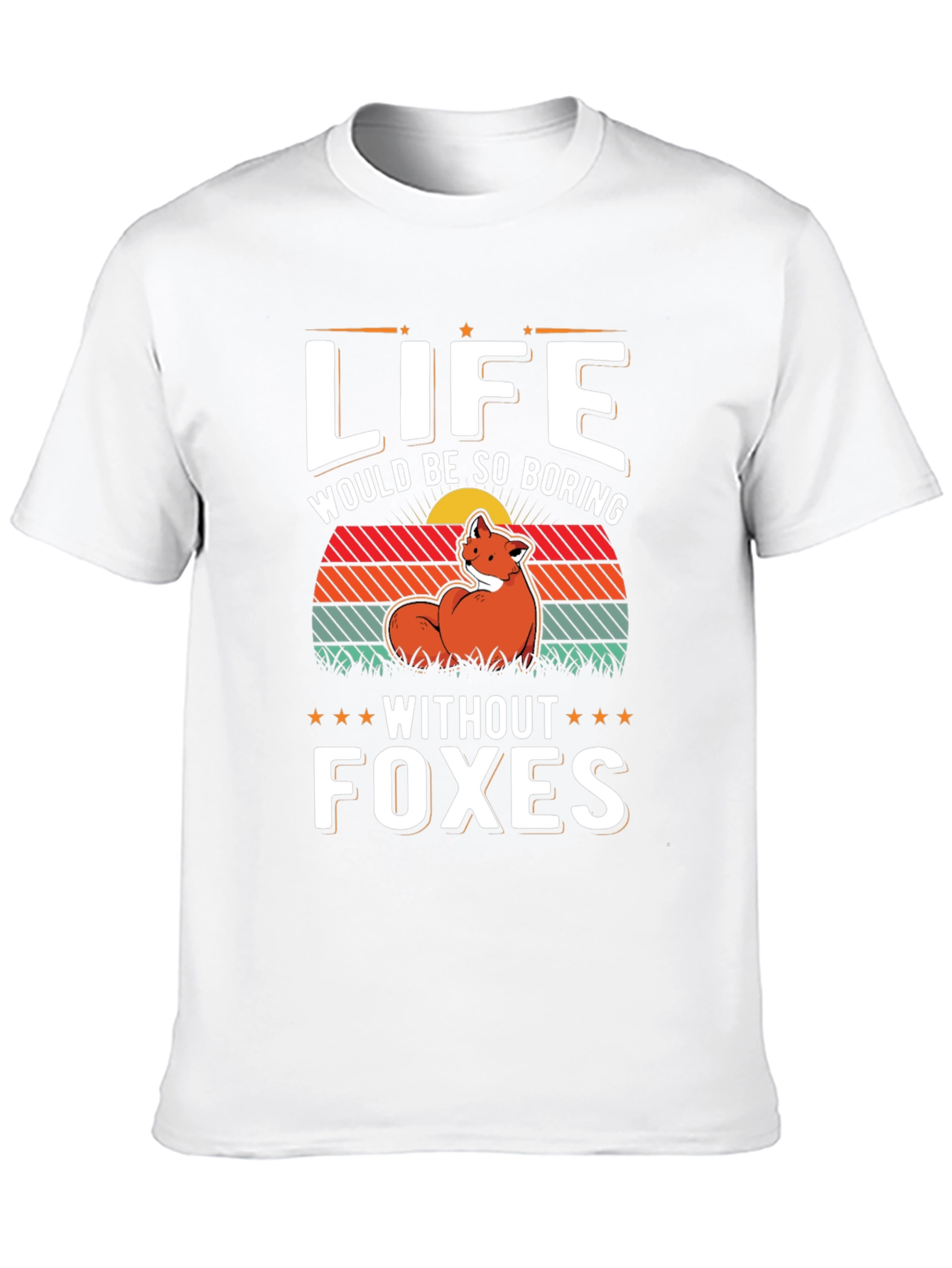 Black Life Without Foxes Tee - Novelty Graphic T-Shirt view 10