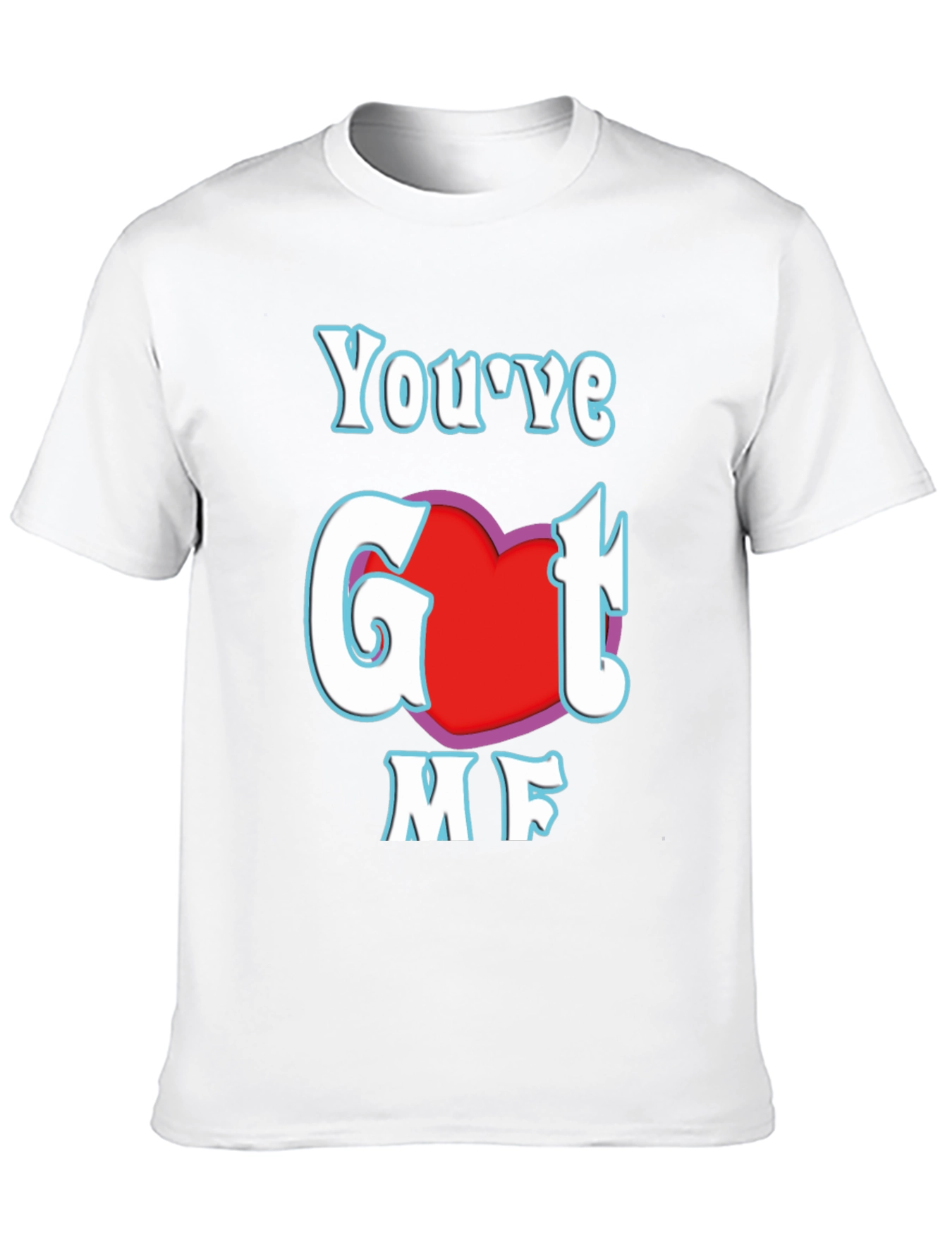 Black You've Got Me T-Shirt - Red Heart Design view 10