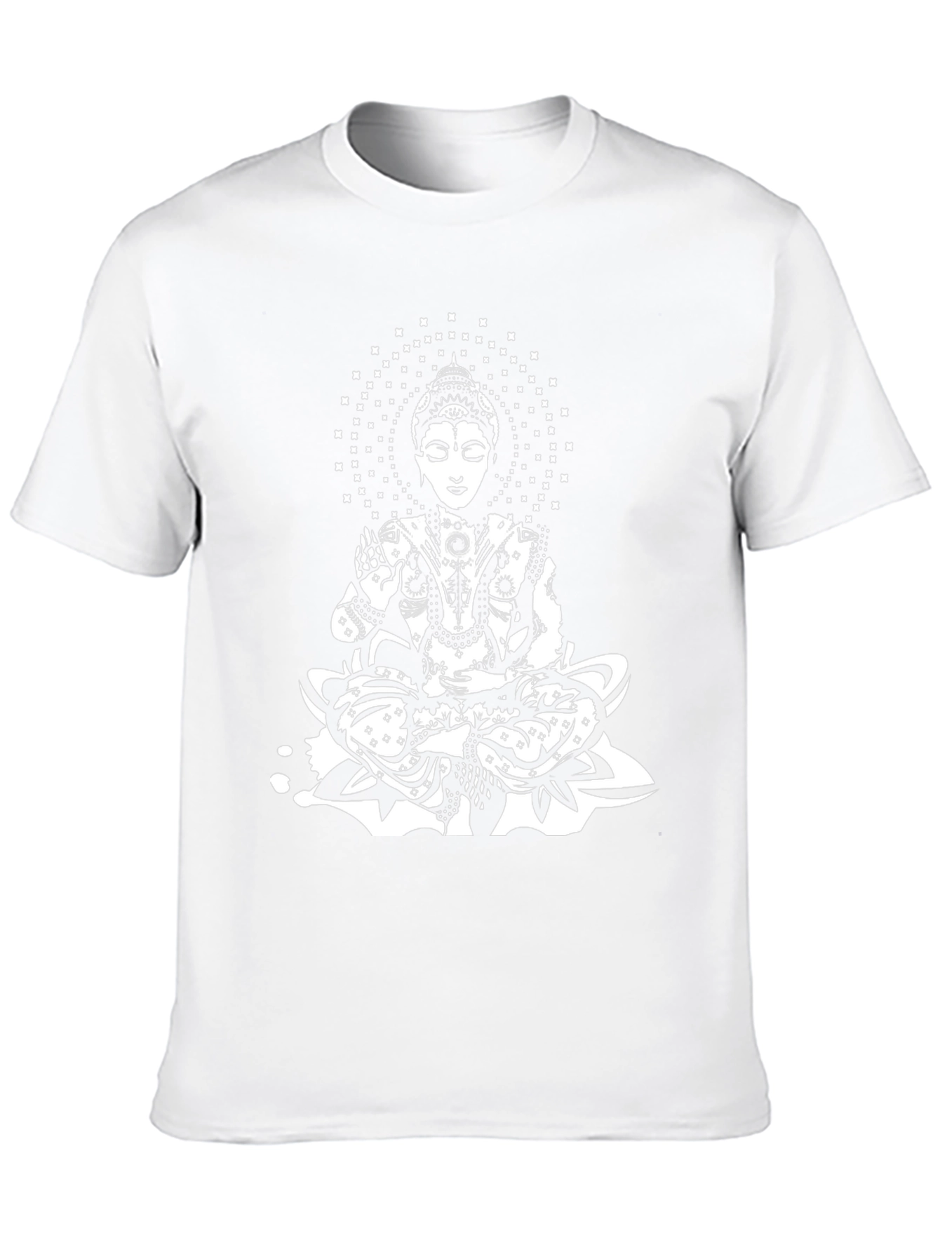 Black Buddha Graphic Print Black T-Shirt view 10