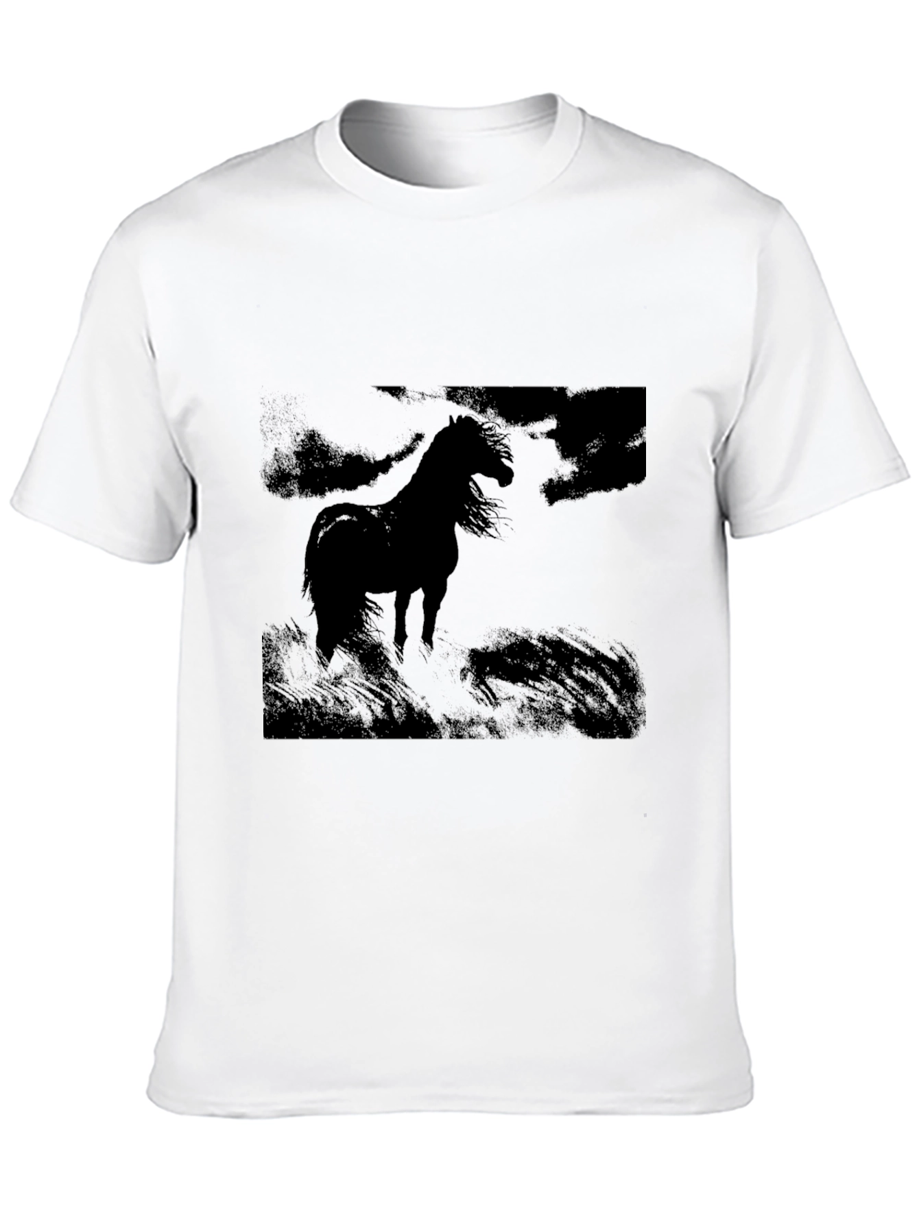Black Black Horse Graphic Tee - Men's Stylish Casual Top view 10