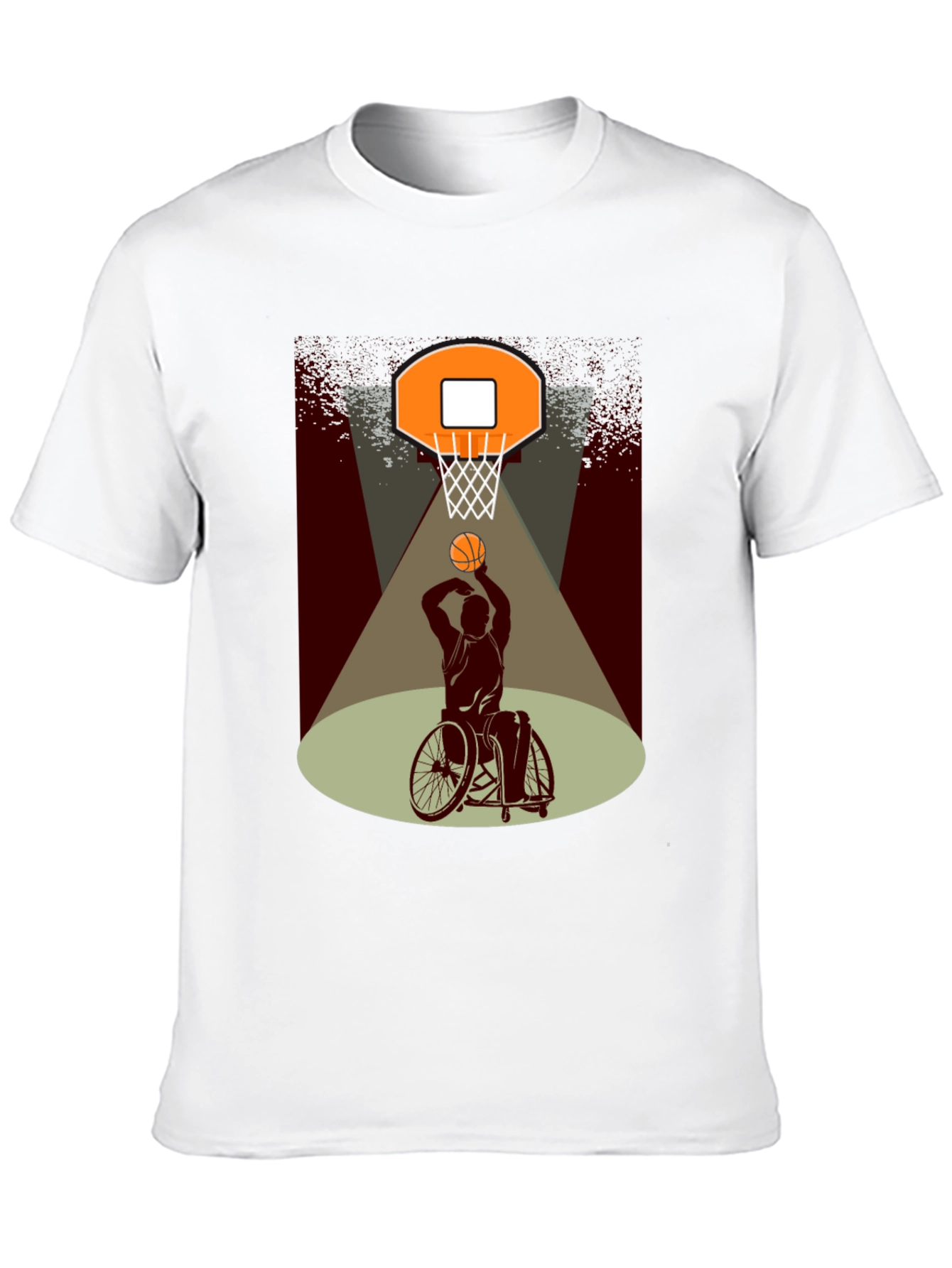 Black Wheelchair Basketball Graphic T-Shirt view 10