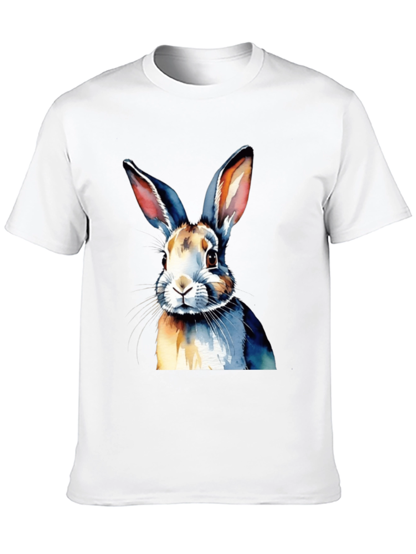 Black Watercolor Rabbit Graphic Tee view 10
