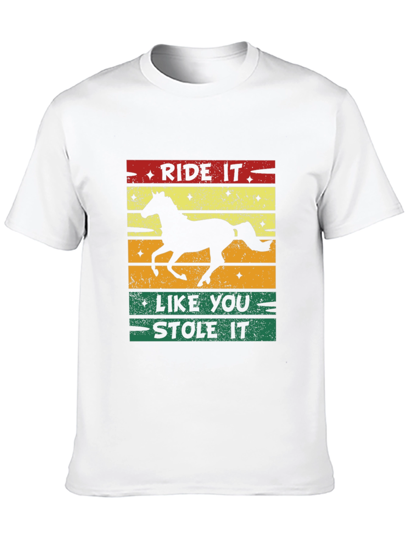 Black Ride It Like You Stole It Horse Graphic T-Shirt view 10