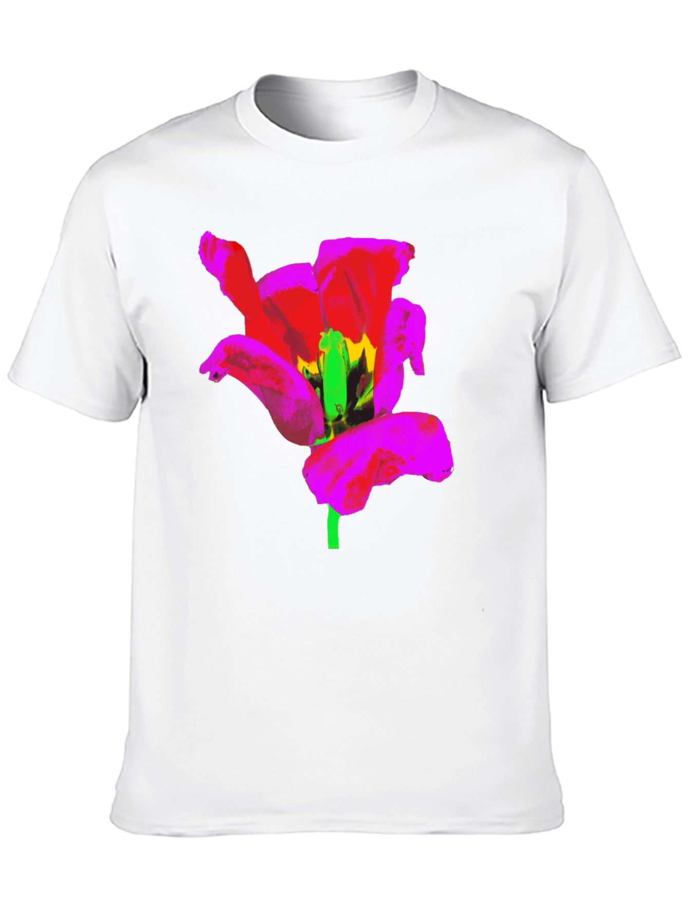 Black Bold Flower Graphic Black T-Shirt view 10