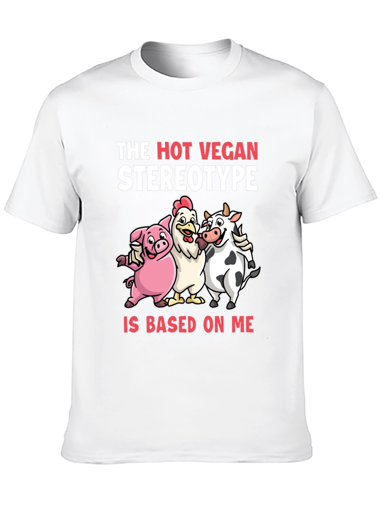 Black The Hot Vegan Stereotype Graphic T-Shirt view 10