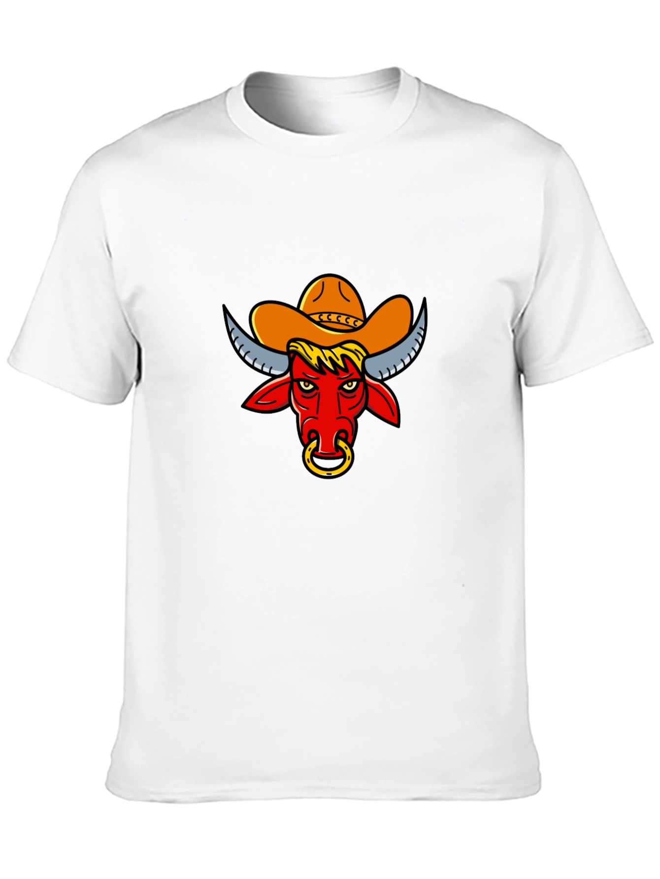 Black Cowboy Bull Graphic Tee - Black view 10