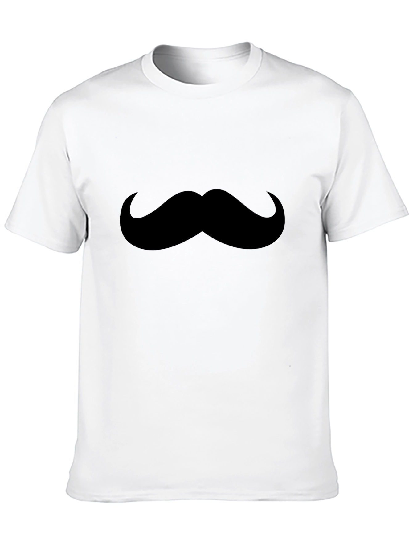 Black Mustache Graphic Tee - Men's Black T-Shirt view 10