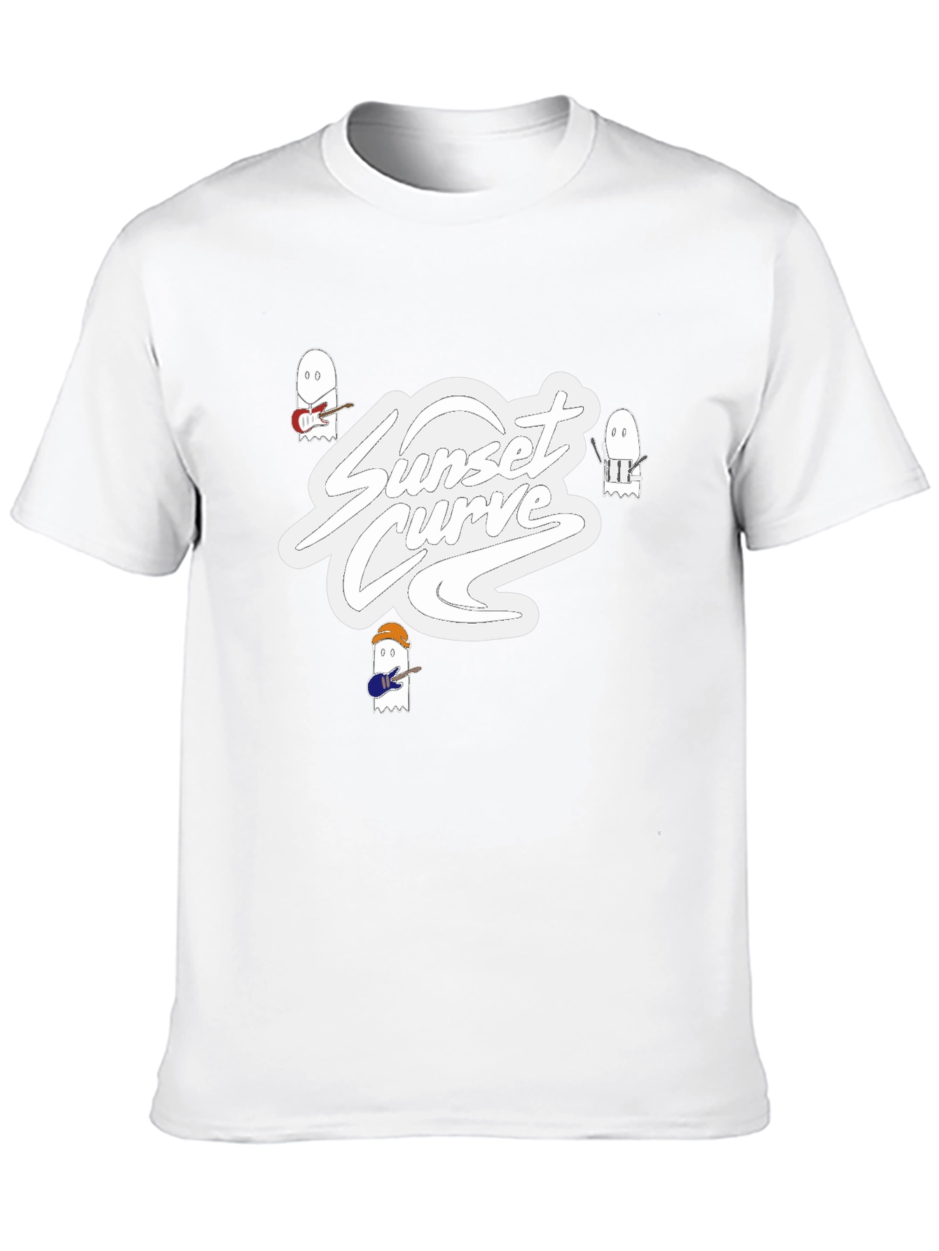 Sunset Curve Band T-Shirt - Ghostly Musical Style - 10