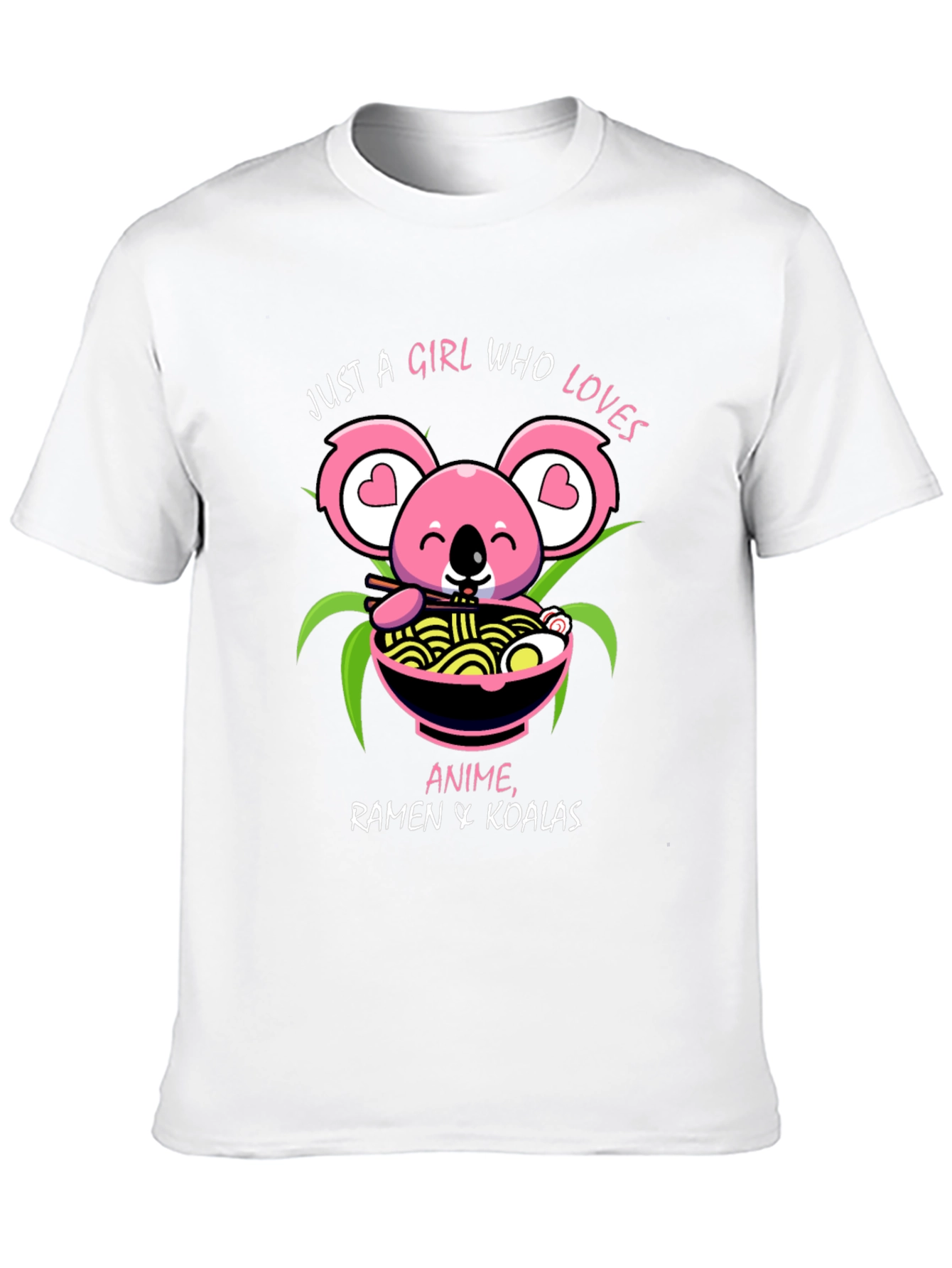 Black Anime Ramen Koala T-Shirt view 10