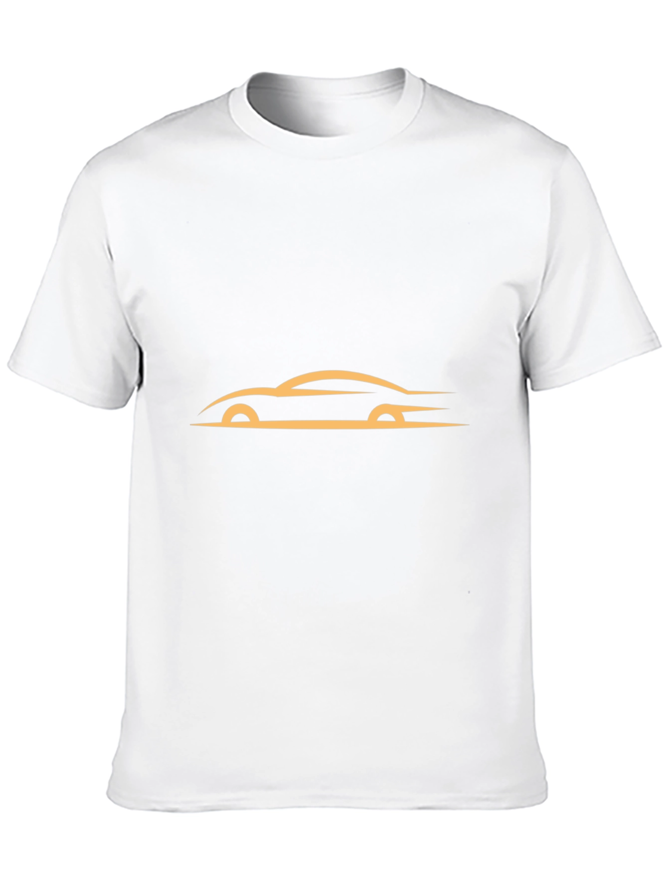 Black Sleek Black T-Shirt with Abstract Car Design view 10