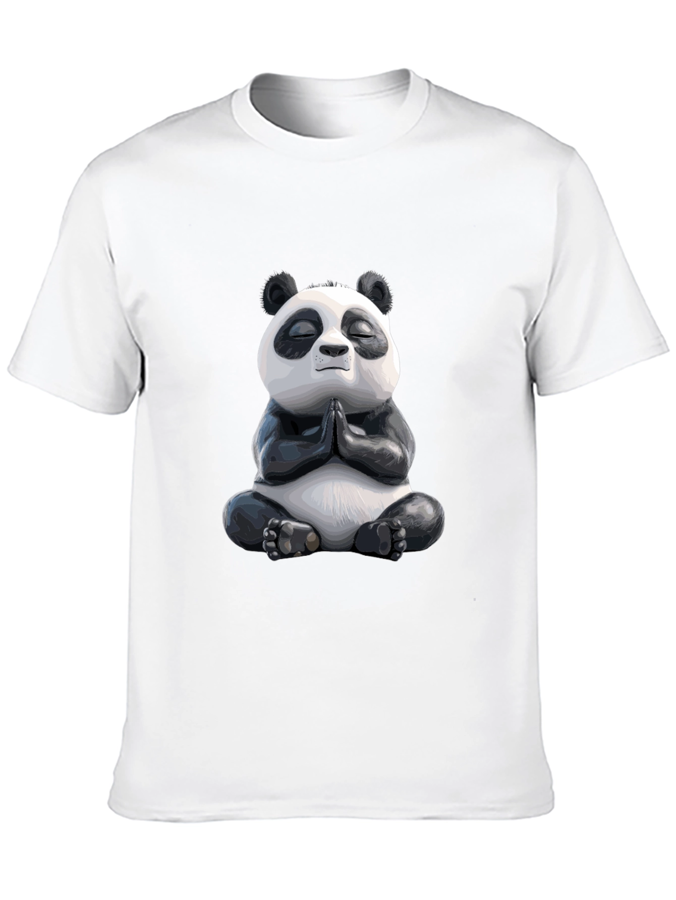 Black Meditating Panda Graphic Tee - Zen Vibes view 10