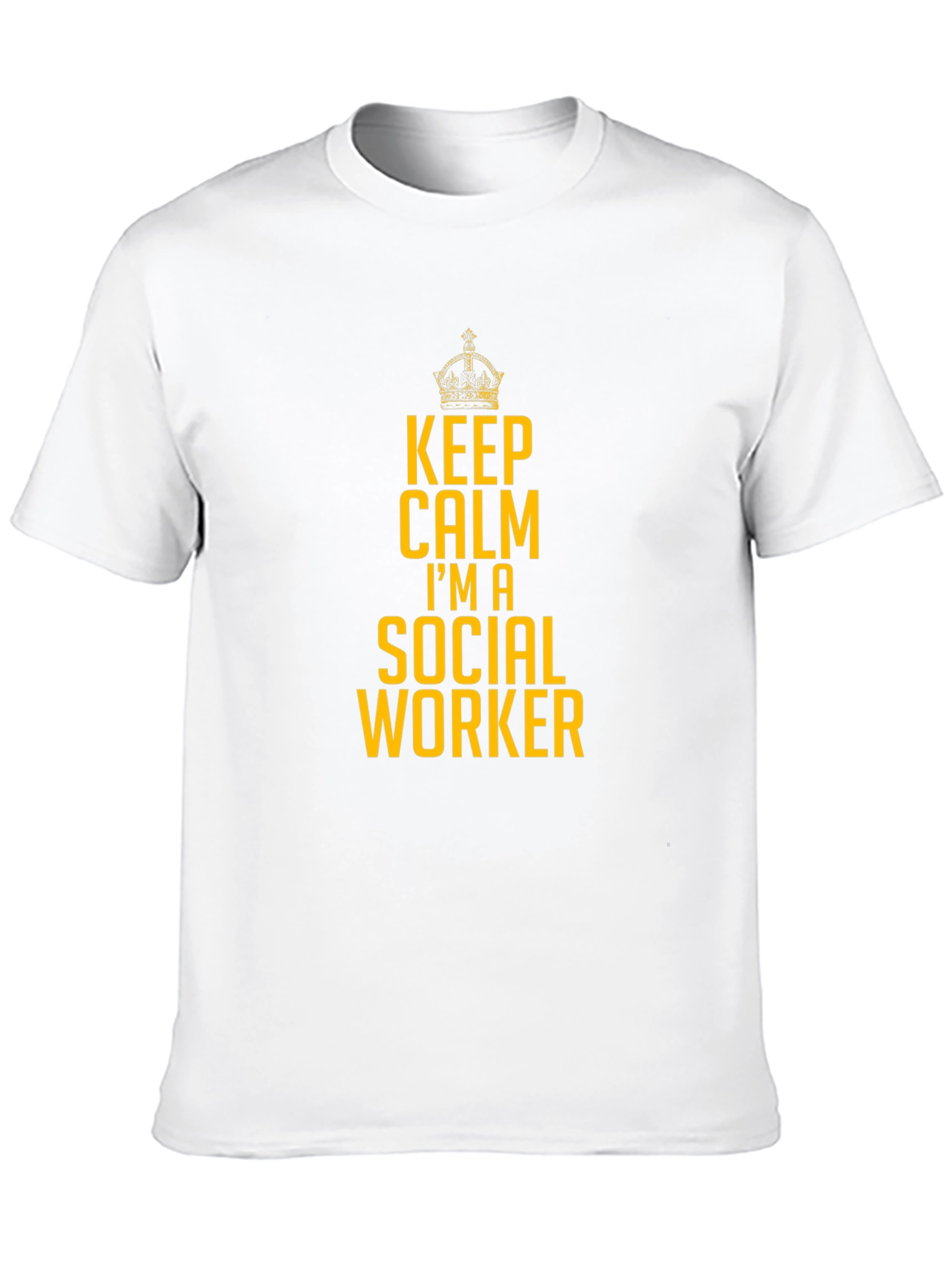 Black Keep Calm I'm a Social Worker Tee view 10