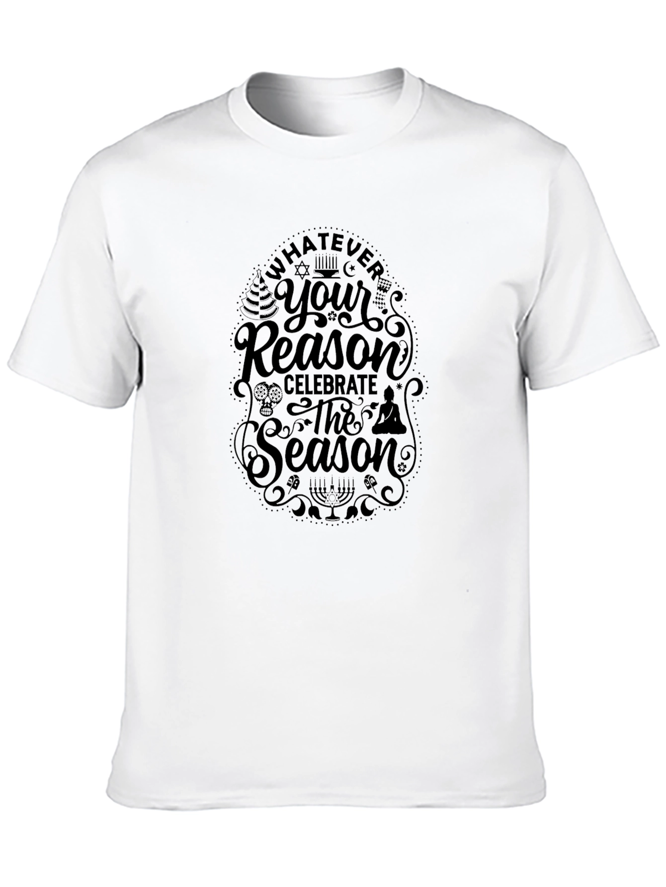 Black Celebrate the Season T-Shirt - Black view 10