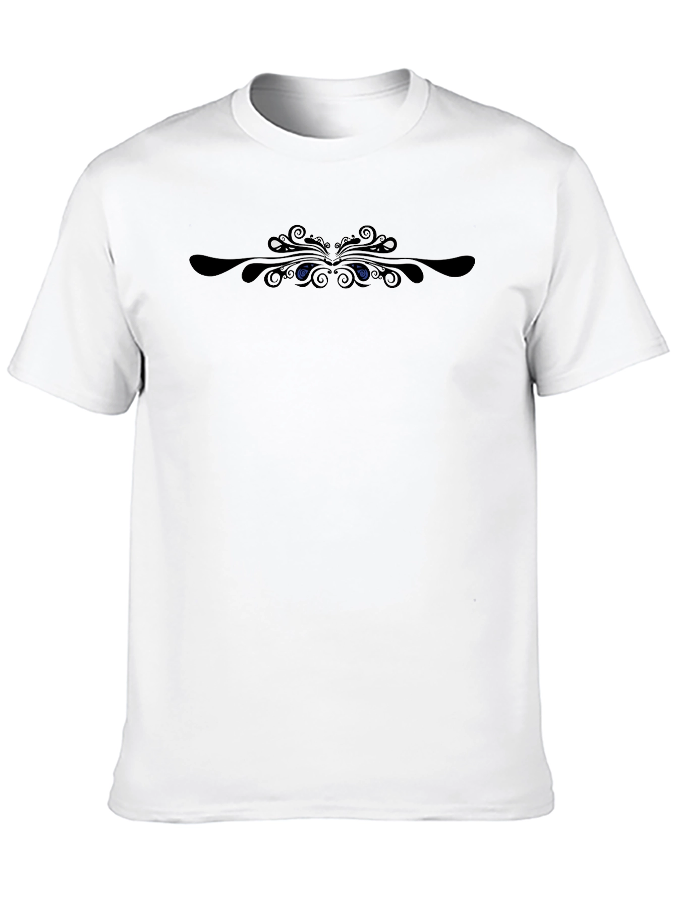 Modern Ornate Design Black T-Shirt - 10