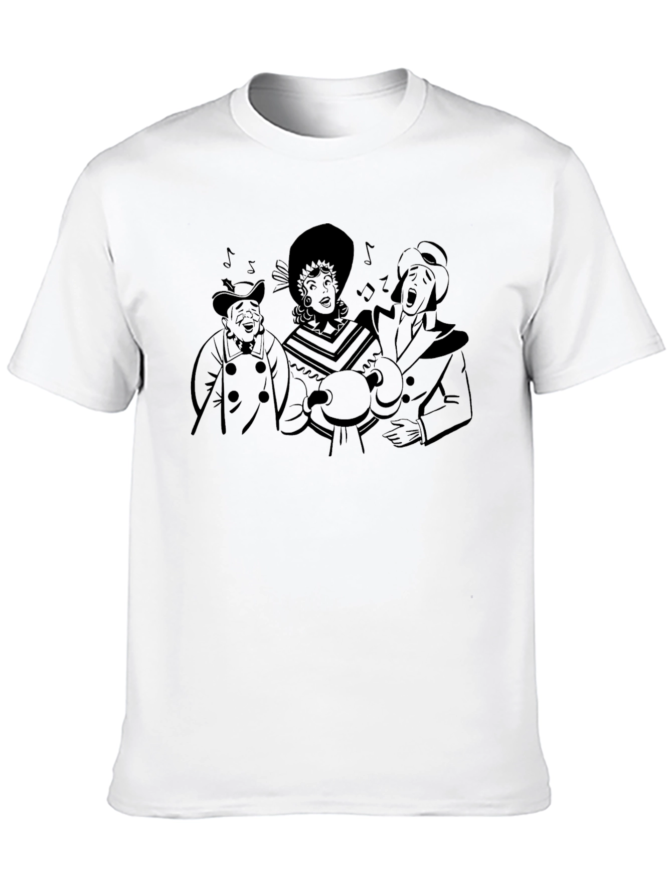 Black Vintage Cartoon Black T-Shirt view 10