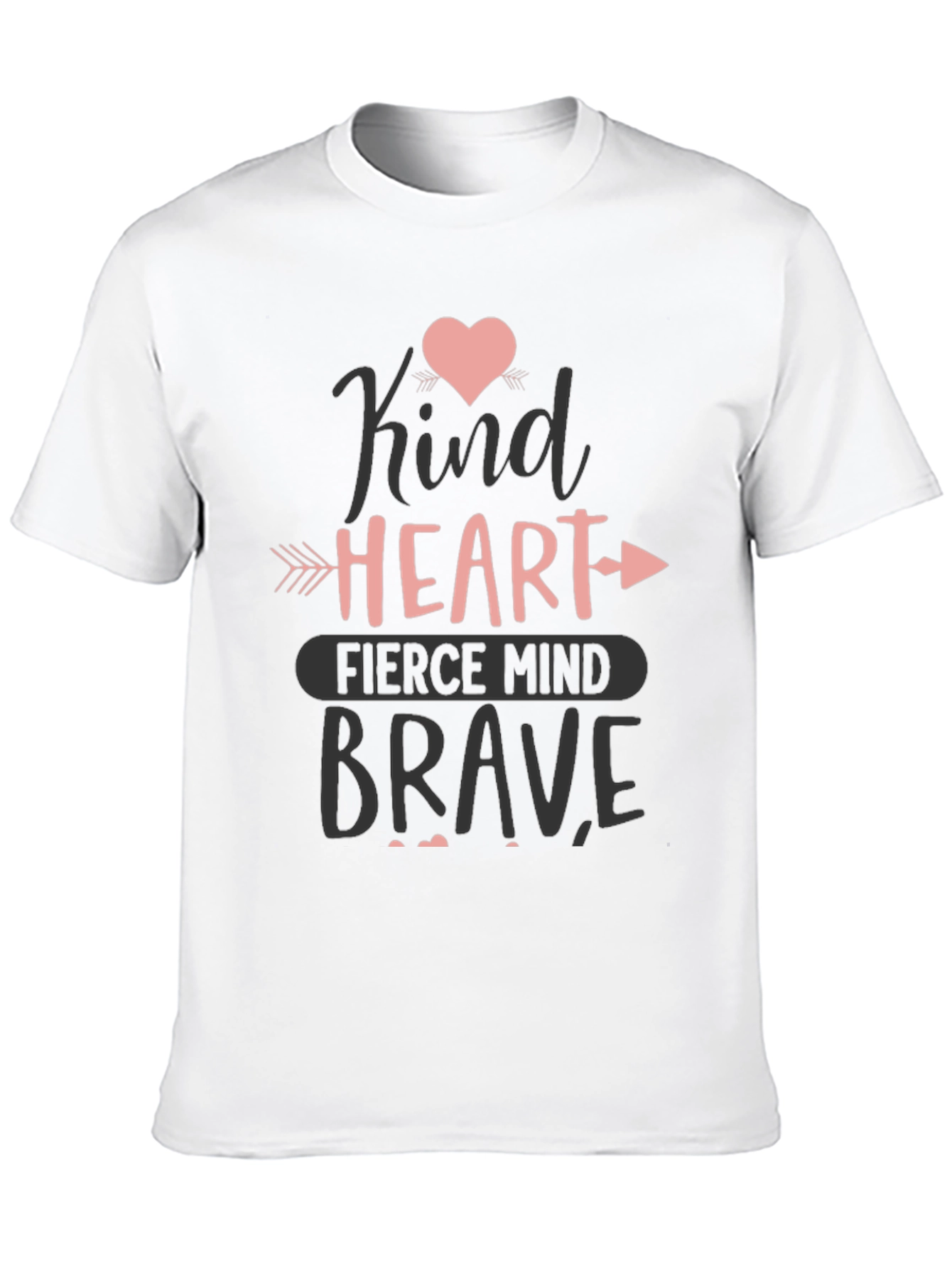 Black Kind Heart Brave Mind Graphic Tee view 10